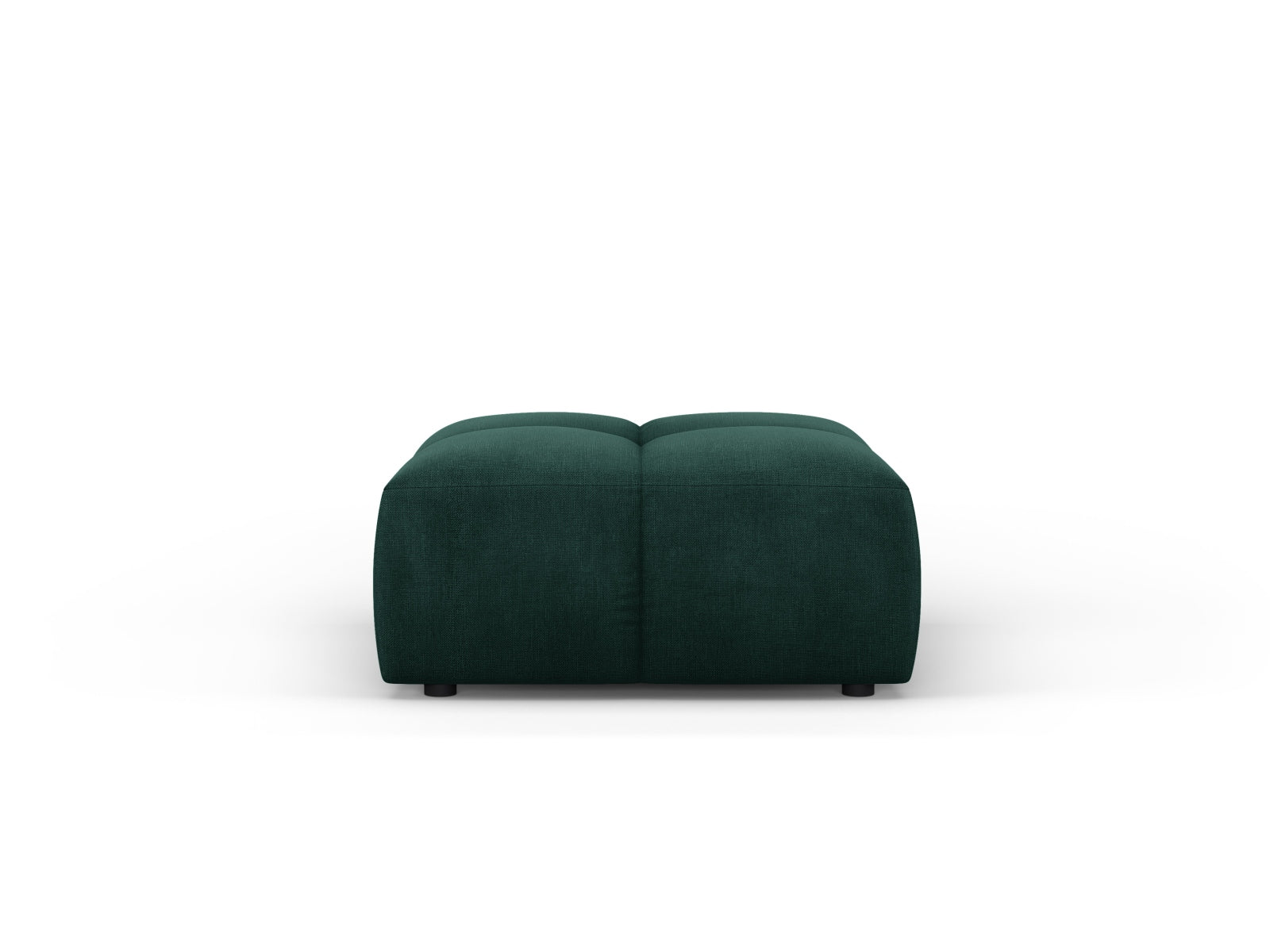 Stilvoller 1-Sitzer Pouf Moritz in tiefem Flaschengrün, perfekt für moderne Interiors. Hochwertige Verarbeitung von Cosmopolitan Design.