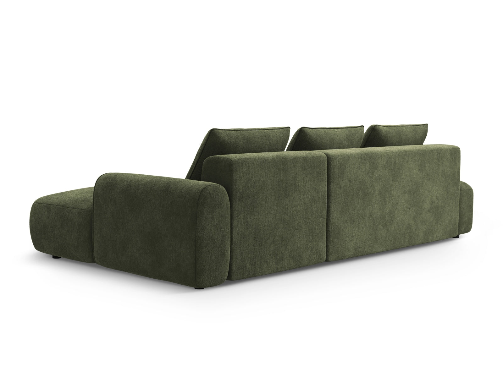 Stylisches 5-Sitzer Ecksofa in Green-Vogue, perfekt für gesellige Runden, bietet eine komfortable Schlaffunktion und cleveren Stauraum.