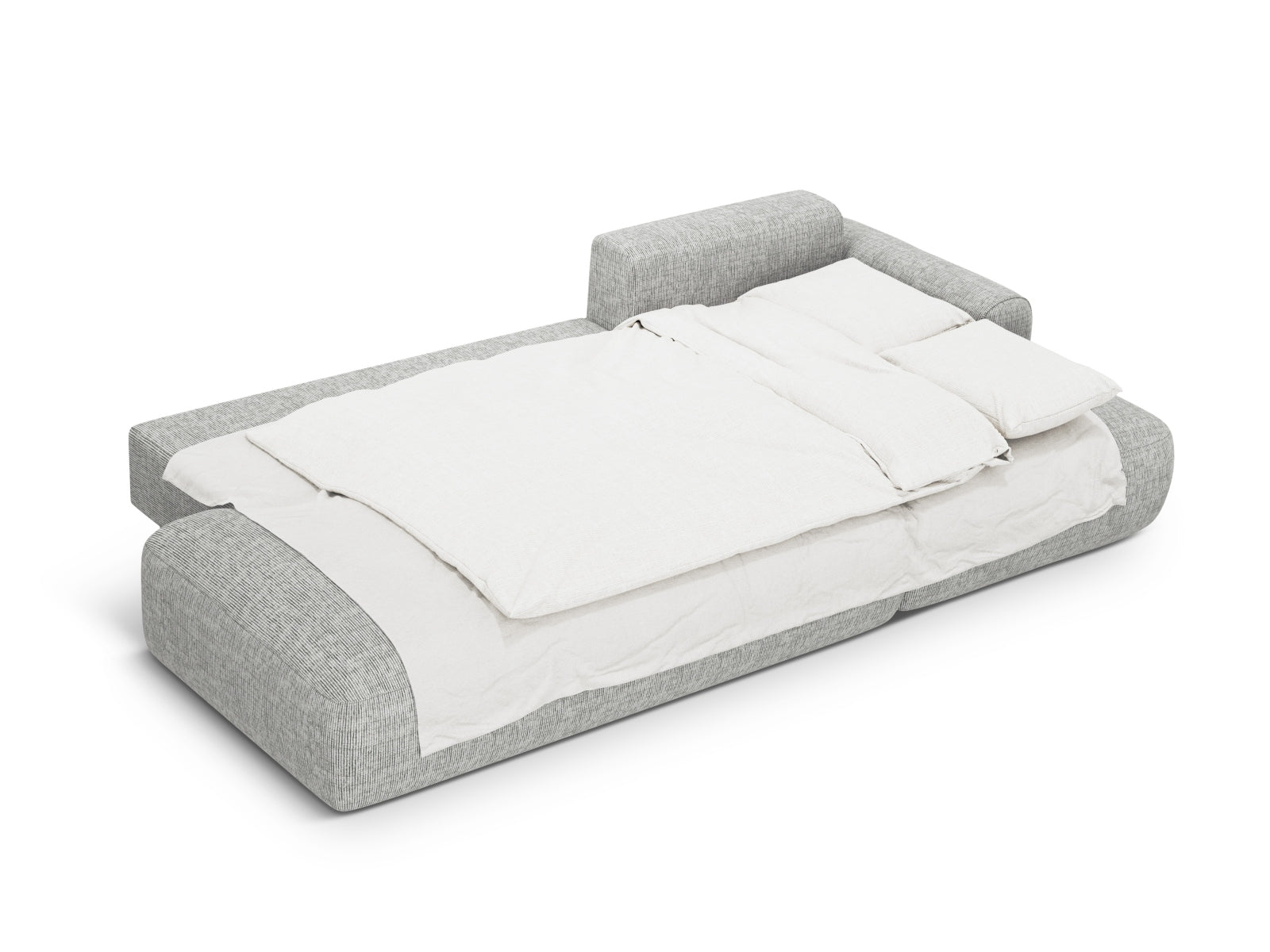 Elegantes 5-Sitzer Ecksofa Calma in Warm Grey-Baltimore, ideal für gemütliche Abende, mit Schlafoption und cleverem Stauraum.