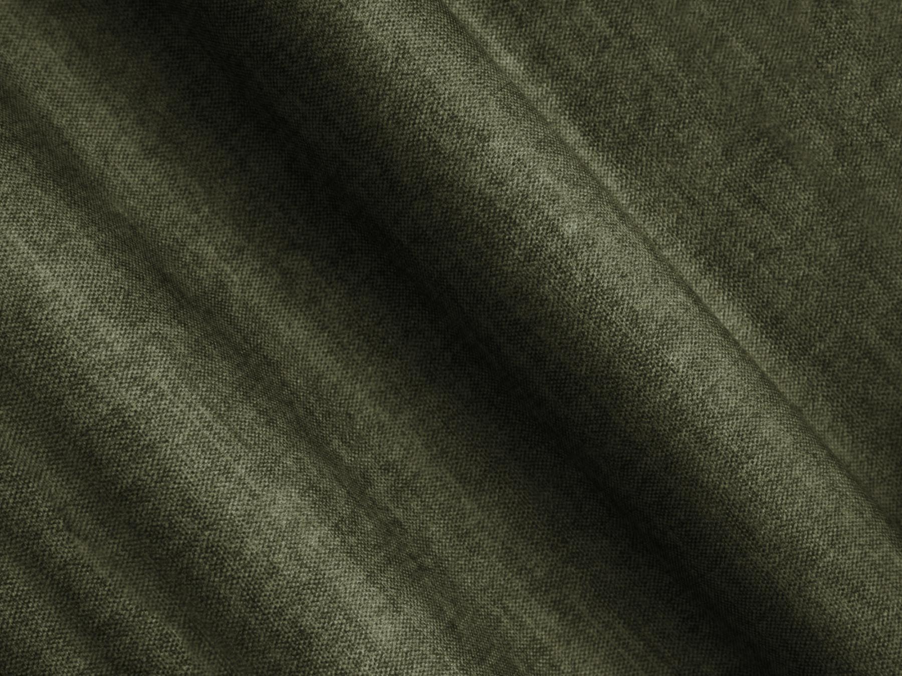 Elegantes 3-Sitzer Ecksofa Calma in ansprechendem Grün, ideal für entspannte Abende und als praktisches Schlafsofa mit zusätzlichem Stauraum.