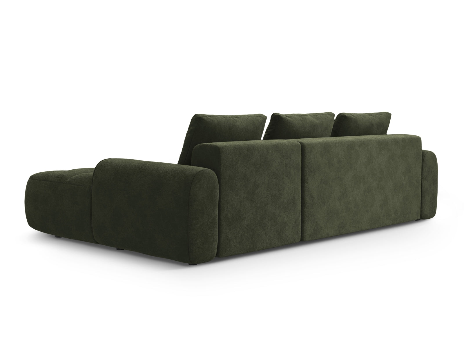 Modernes Linz Ecksofa in stilvollem Grün, 3-Sitzer mit komfortabler Schlaffunktion und integriertem Stauraum für vielseitige Nutzung.