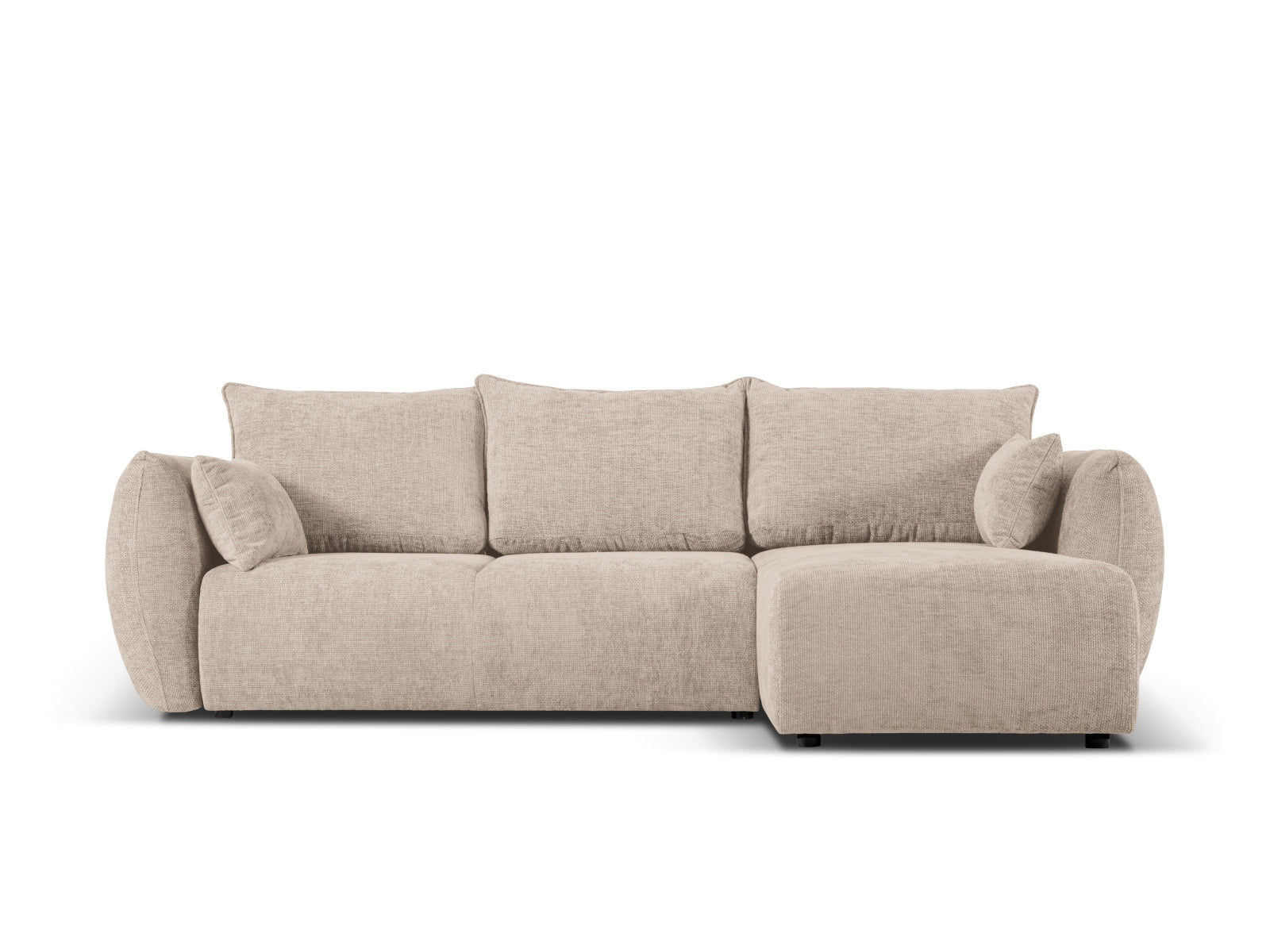 4-Sitzer Ecksofa rechts mit Schlaffunktion und Stauraum Matera in Beige-Haga präsentiert im Onlineshop von KAQTU Design AG. Bettsofa rechts ist von Cosmopolitan Design