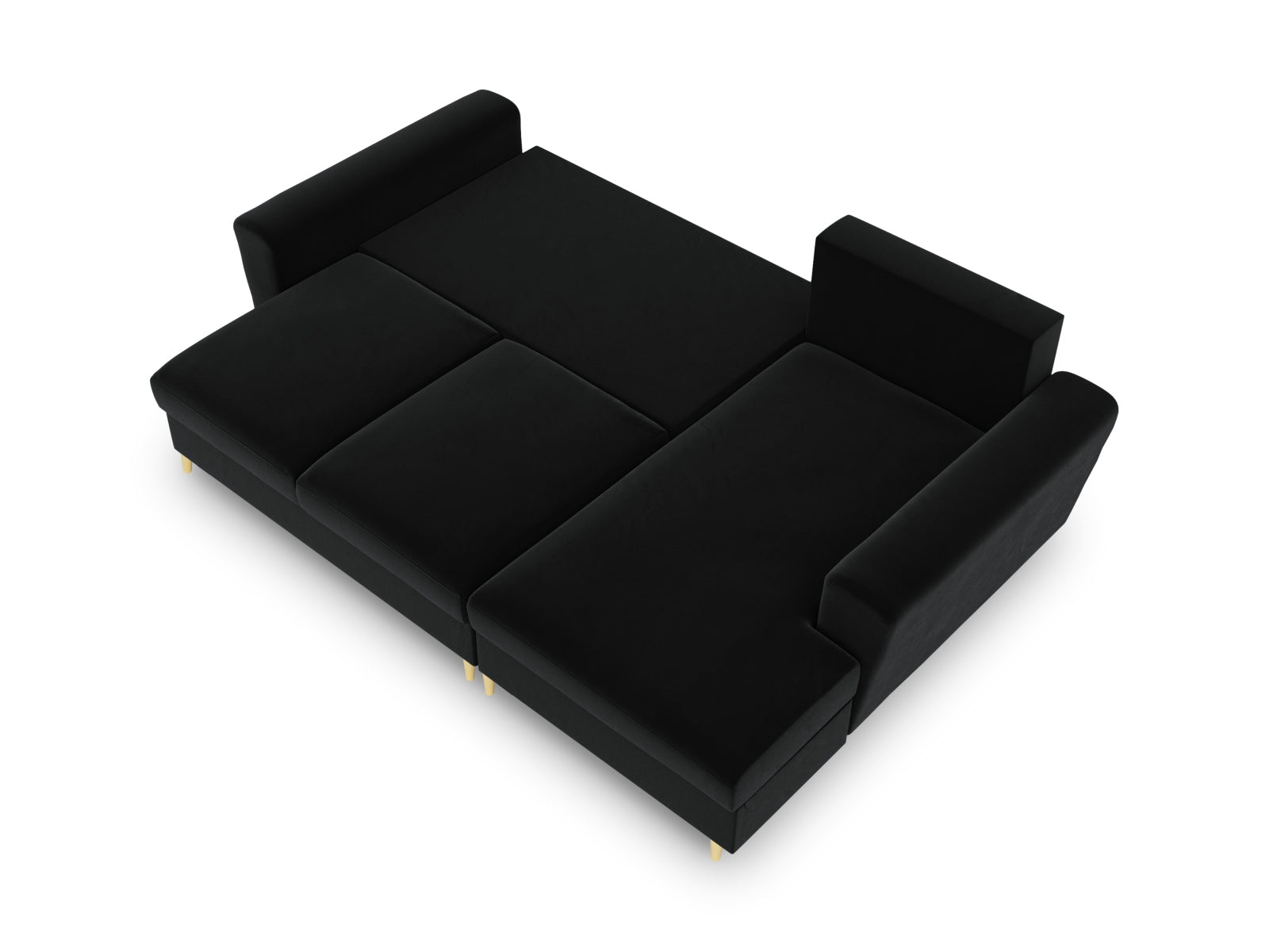 Entdecken Sie das Kyoto Velour Ecksofa rechts – ein elegantes 4-Sitzer Sofa mit Schlaffunktion und Stauraum, ideal für Ihr modernes Wohnzimmer.