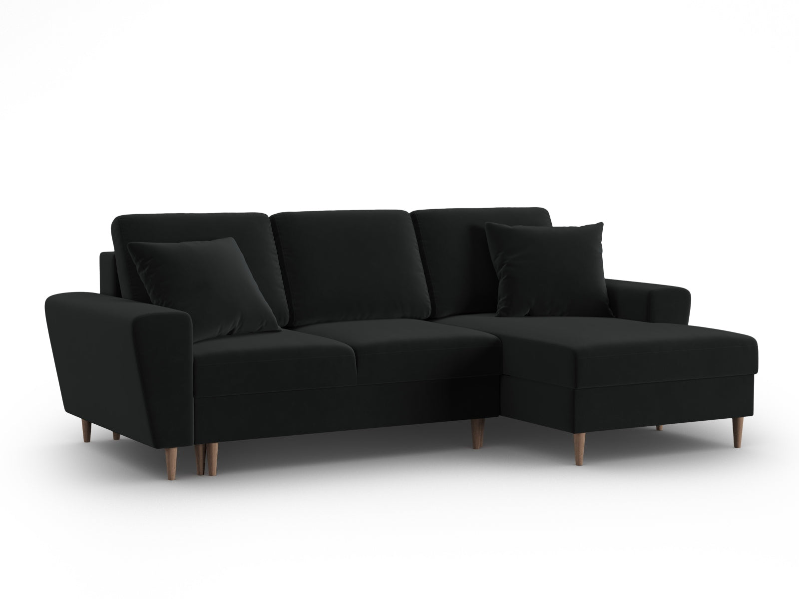 Elegantes Kyoto Ecksofa rechts, 4-Sitzer mit praktischer Schlaffunktion und Stauraum, perfekt für gemütliche Abende und platzsparende Lösungen.