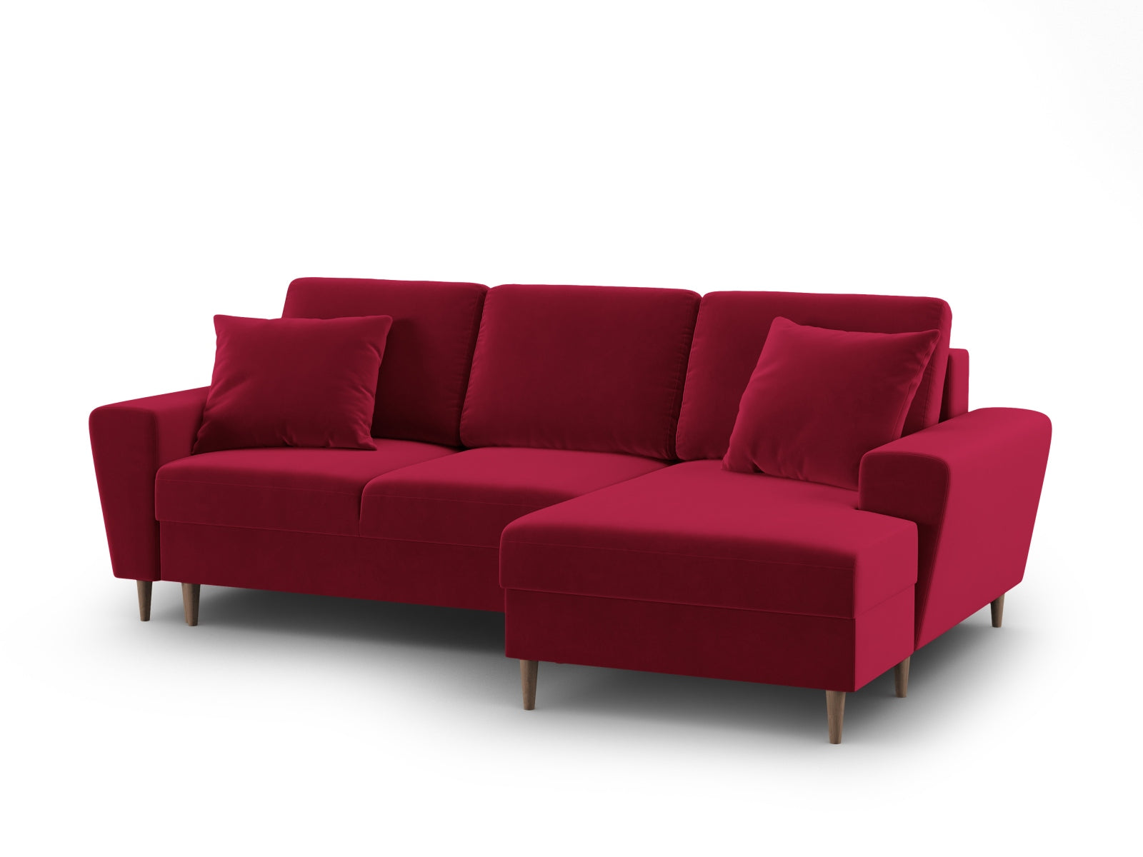 Elegantes Kyoto Ecksofa rechts, 4-Sitzer mit Schlafoption und Stauraum, ideal für moderne Wohnräume und vielseitige Nutzung.