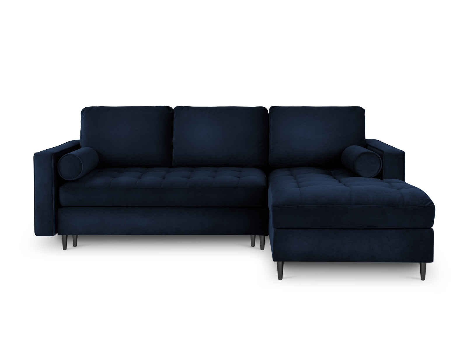 Modernes Ecksofa in Royal Blue, 5-Sitzer mit praktischer Schlaffunktion und Stauraum, ideal für entspannte Stunden und stilvolle Wohnräume.