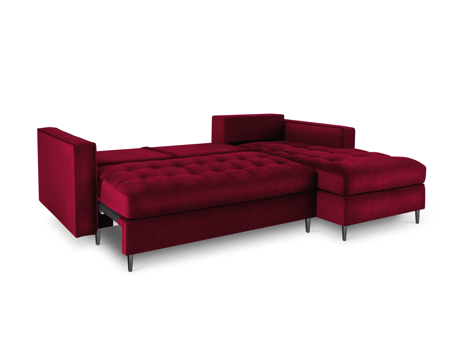 Elegantes 5-Sitzer Ecksofa Aspen in Grau, ideal für Wohnräume, bietet Schlaffunktion und praktischen Stauraum für mehr Flexibilität.