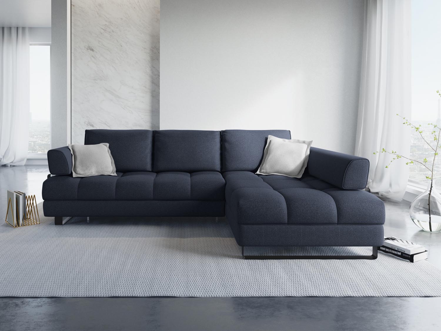 Erleben Sie das Clinton Ecksofa von Cosmopolitan Design: stilvolles 5-Sitzer Sofa mit cleverer Schlaffunktion und viel Stauraum für Ihr Zuhause!