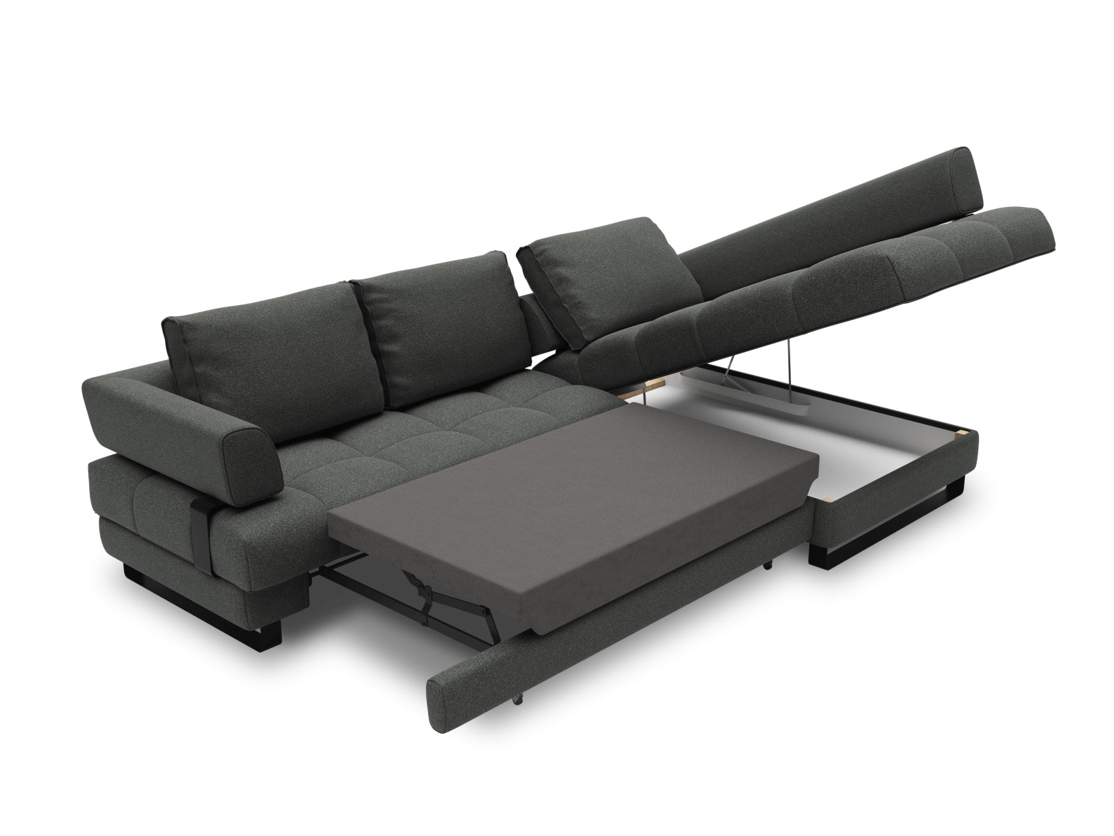 Erleben Sie das Clinton Ecksofa von Cosmopolitan Design: stilvolles 5-Sitzer Sofa mit cleverer Schlaffunktion und viel Stauraum für Ihr Zuhause!