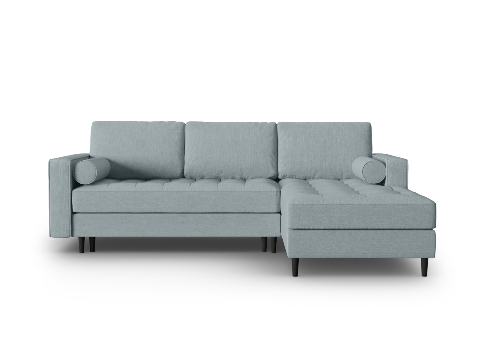 5-Sitzer Ecksofa rechts mit Schlaffunktion und Stauraum Aspen in Blue-Melva präsentiert im Onlineshop von KAQTU Design AG. Bettsofa rechts ist von Cosmopolitan Design