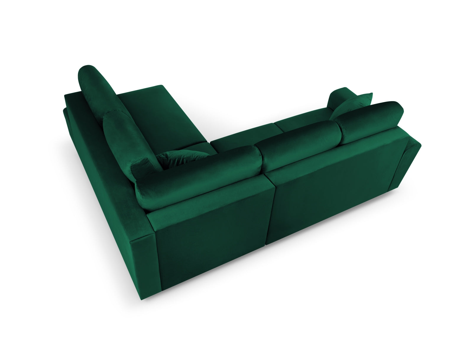 Erleben Sie das Kyoto Velour Ecksofa rechts: elegantes 5-Sitzer Sofa mit Schlaffunktion und Stauraum, ideal für modernes Wohnen!