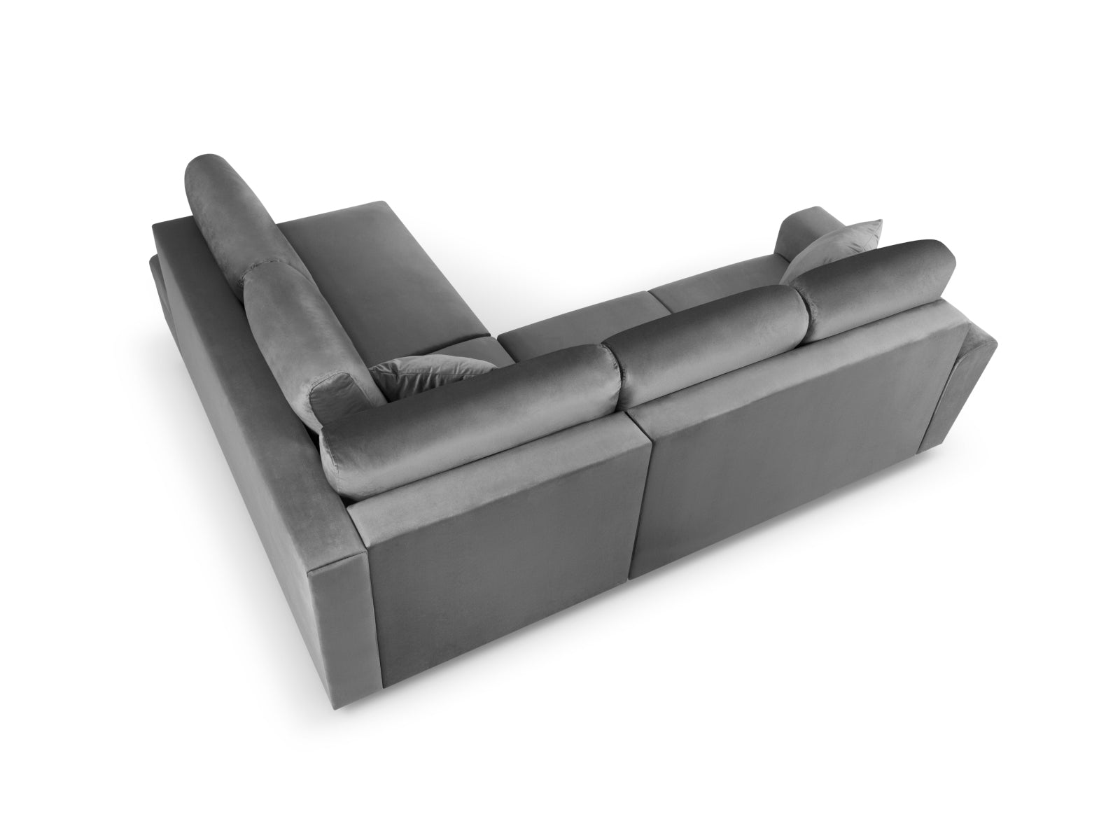 Erleben Sie das Kyoto Velour Ecksofa rechts: elegantes 5-Sitzer Sofa mit Schlaffunktion und Stauraum, ideal für modernes Wohnen!