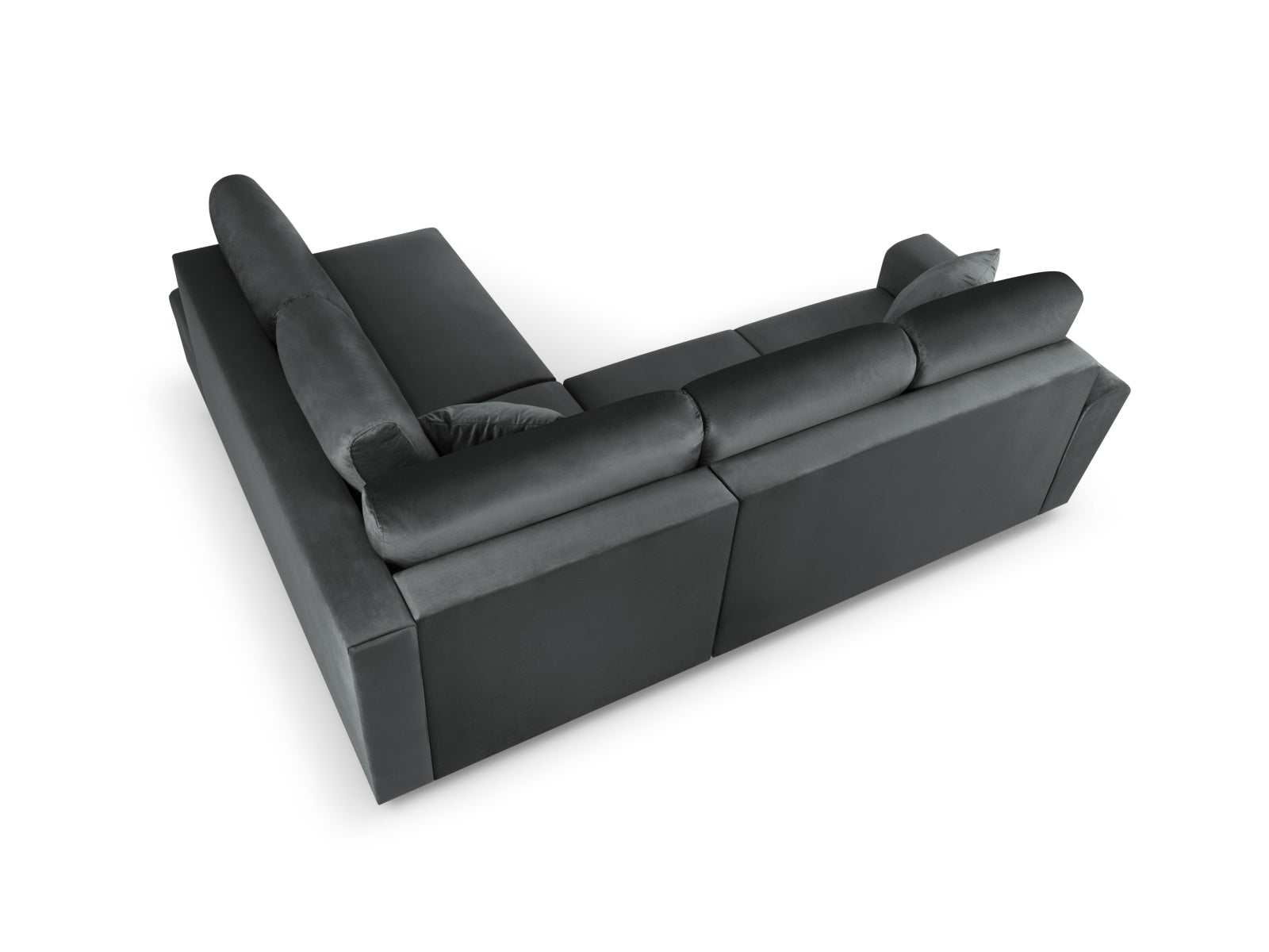 Entdecken Sie das Kyoto Velour Ecksofa rechts: stilvolles 5-Sitzer Sofa mit praktischer Schlaffunktion und Stauraumbox für Ihr Zuhause!