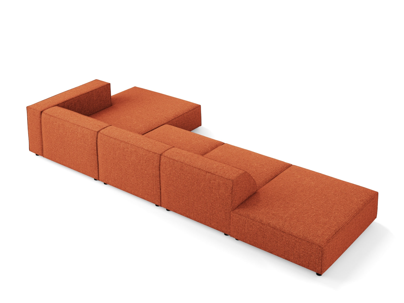 Arendal Ecksofa rechts 5 Sitzer in Terracotta präsentiert im Onlineshop von KAQTU Design AG. Ecksofa rechts ist von Cosmopolitan Design