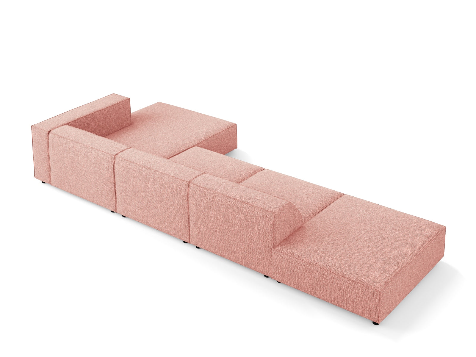 Arendal Ecksofa rechts 5 Sitzer in Pink präsentiert im Onlineshop von KAQTU Design AG. Ecksofa rechts ist von Cosmopolitan Design