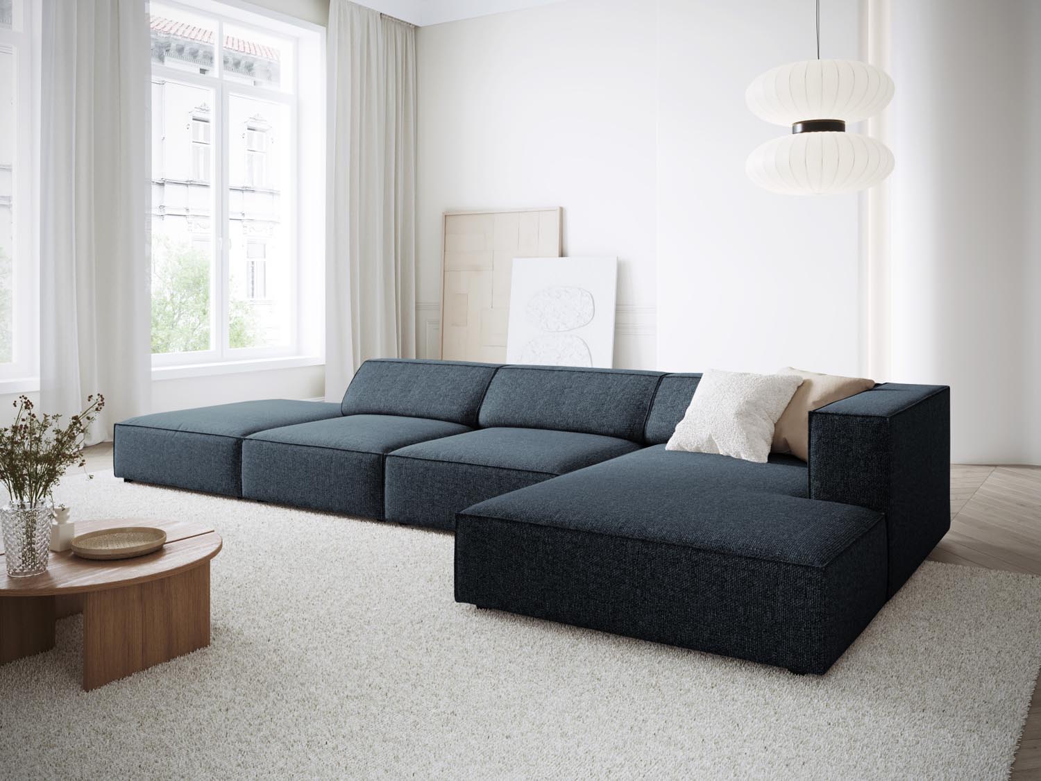 Arendal Ecksofa rechts 5 Sitzer in Royal Blue präsentiert im Onlineshop von KAQTU Design AG. Ecksofa rechts ist von Cosmopolitan Design