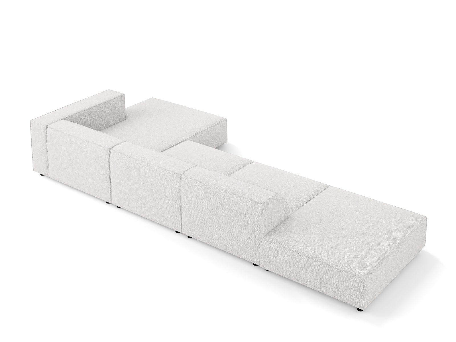 Arendal Ecksofa rechts 5 Sitzer in Light Grey präsentiert im Onlineshop von KAQTU Design AG. Ecksofa rechts ist von Cosmopolitan Design