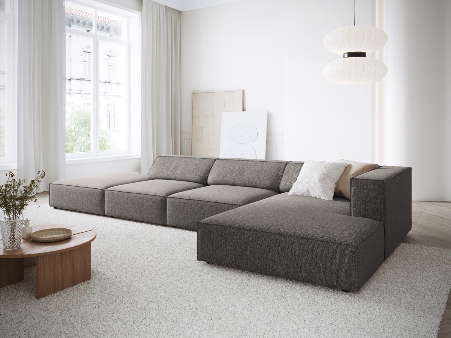 Arendal Ecksofa rechts 5 Sitzer in Grey präsentiert im Onlineshop von KAQTU Design AG. Ecksofa rechts ist von Cosmopolitan Design