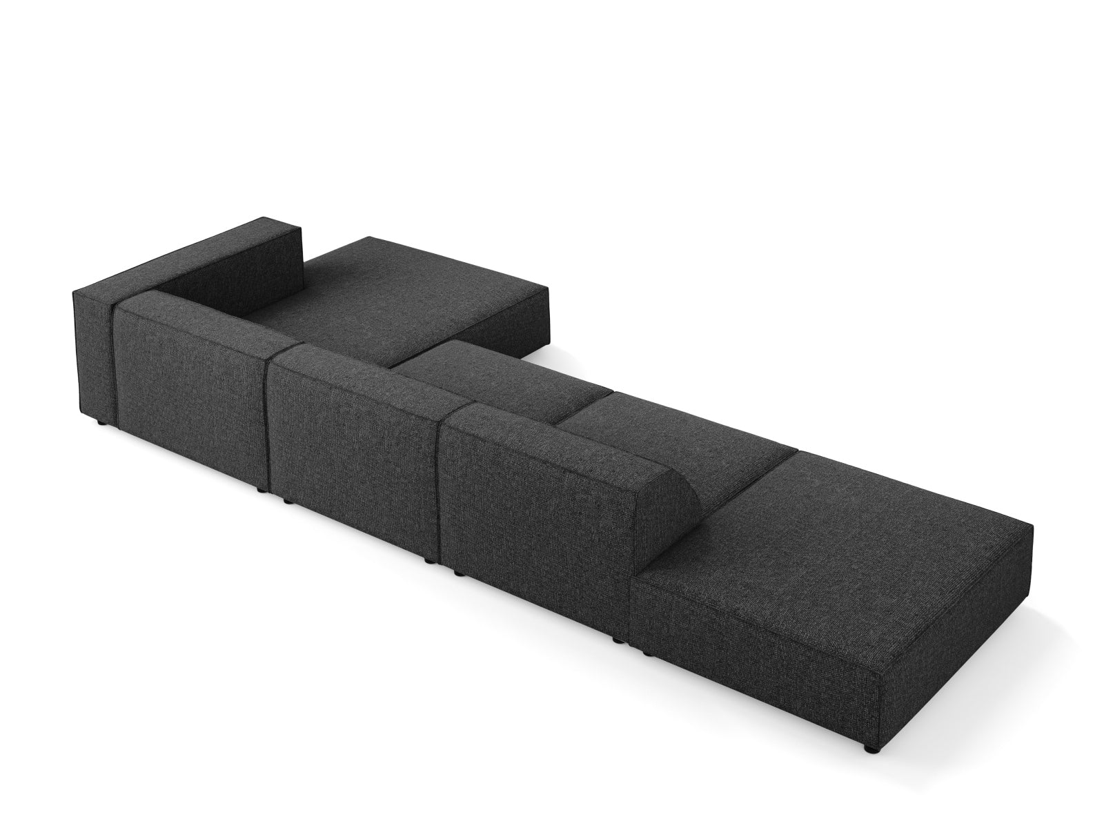 Arendal Ecksofa rechts 5 Sitzer in Black präsentiert im Onlineshop von KAQTU Design AG. Ecksofa rechts ist von Cosmopolitan Design