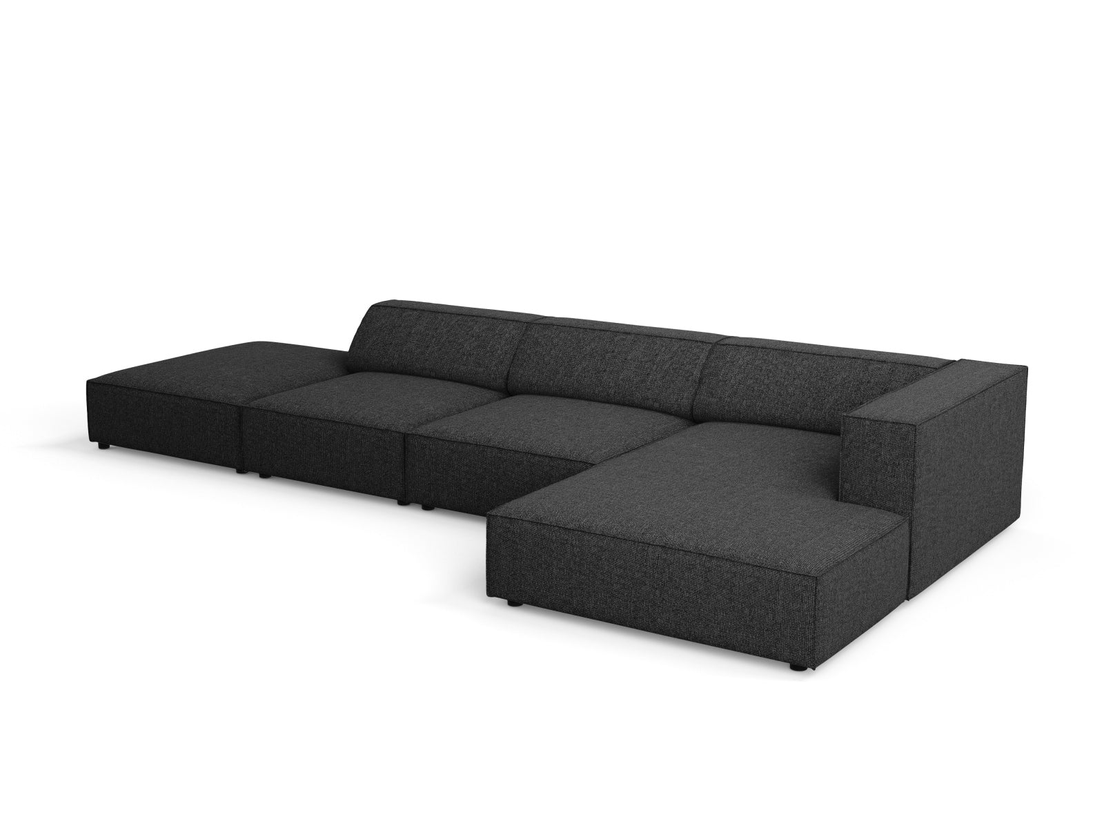 Arendal Ecksofa rechts 5 Sitzer in Black präsentiert im Onlineshop von KAQTU Design AG. Ecksofa rechts ist von Cosmopolitan Design