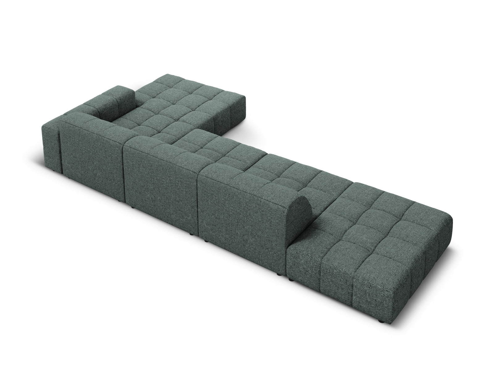 Chicago Ecksofa rechts 5 Sitzer 166cm in Petrol präsentiert im Onlineshop von KAQTU Design AG. Ecksofa rechts ist von Cosmopolitan Design