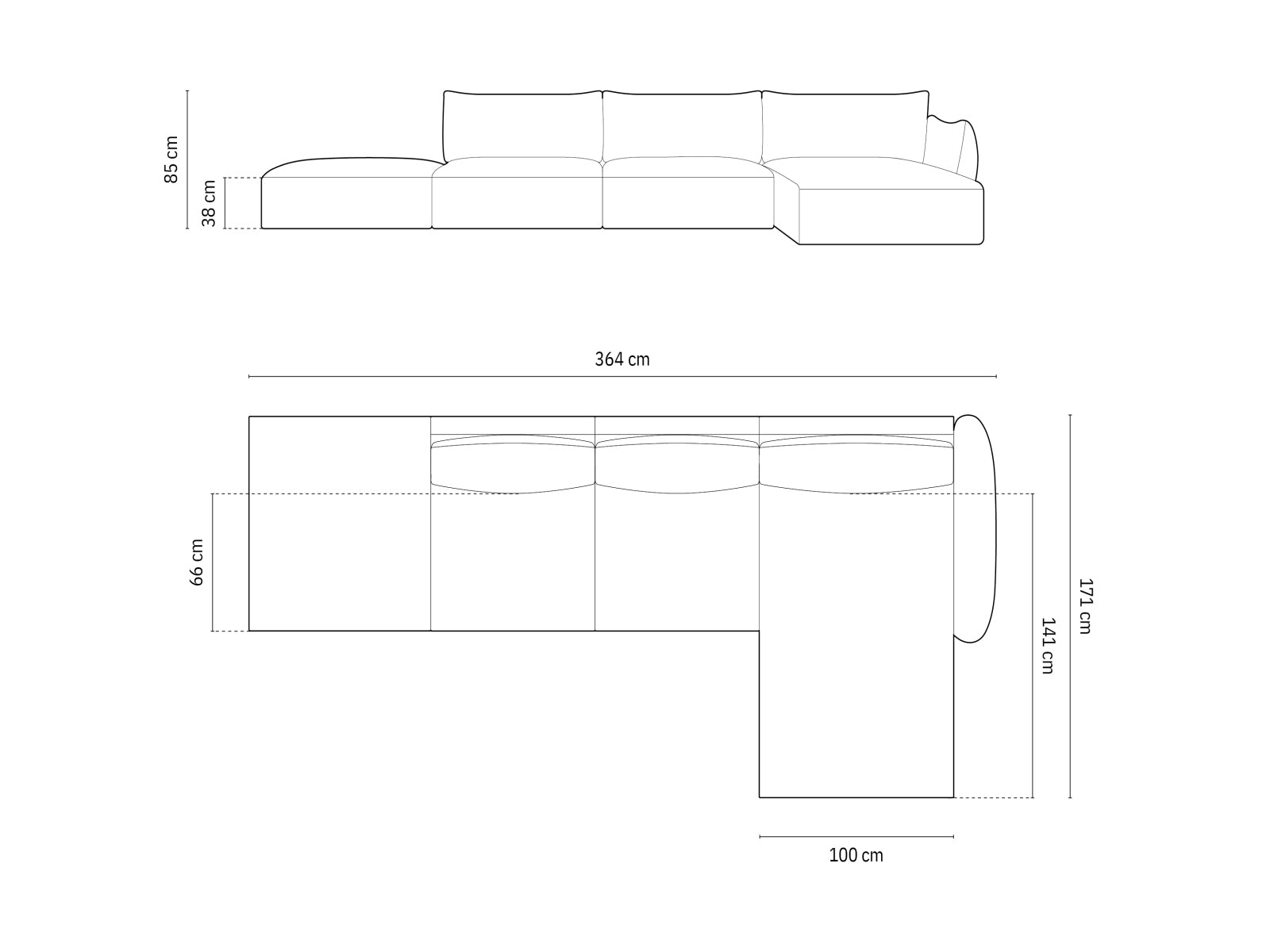 Elegantes 5-Sitzer Ecksofa Matera in warmen Erdtönen, ideal für gemütliche Abende und zeitgemäße Einrichtungsideen.