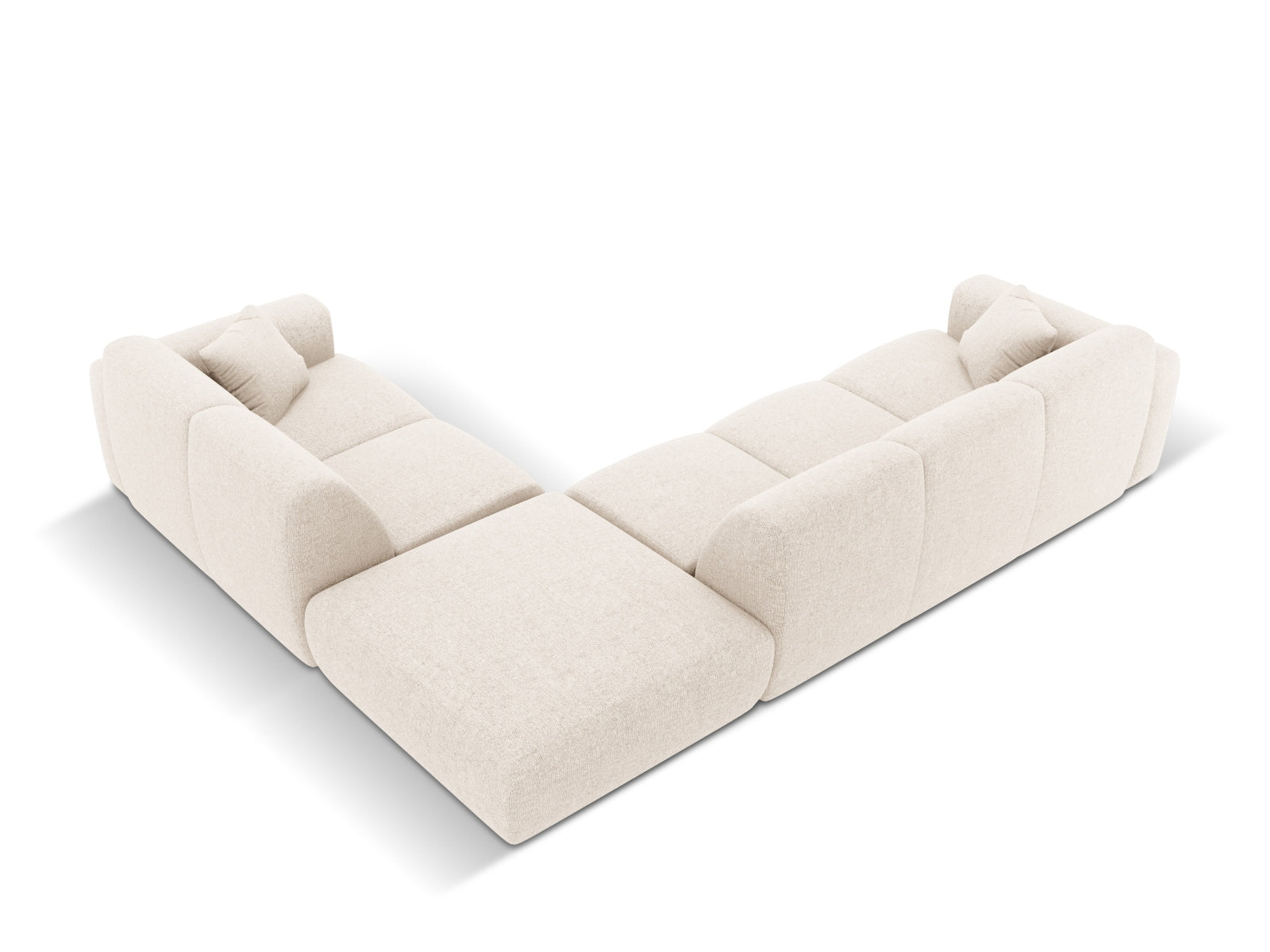 Nolio Ecksofa rechts 4 Sitzer 250cm in Light Beige präsentiert im Onlineshop von KAQTU Design AG. Ecksofa rechts ist von Cosmopolitan Design