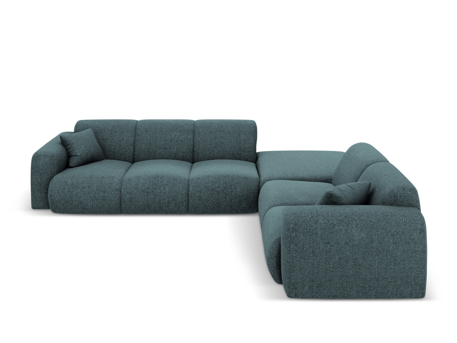 Nolio Ecksofa rechts 4 Sitzer 250cm in Petrol präsentiert im Onlineshop von KAQTU Design AG. Ecksofa rechts ist von Cosmopolitan Design