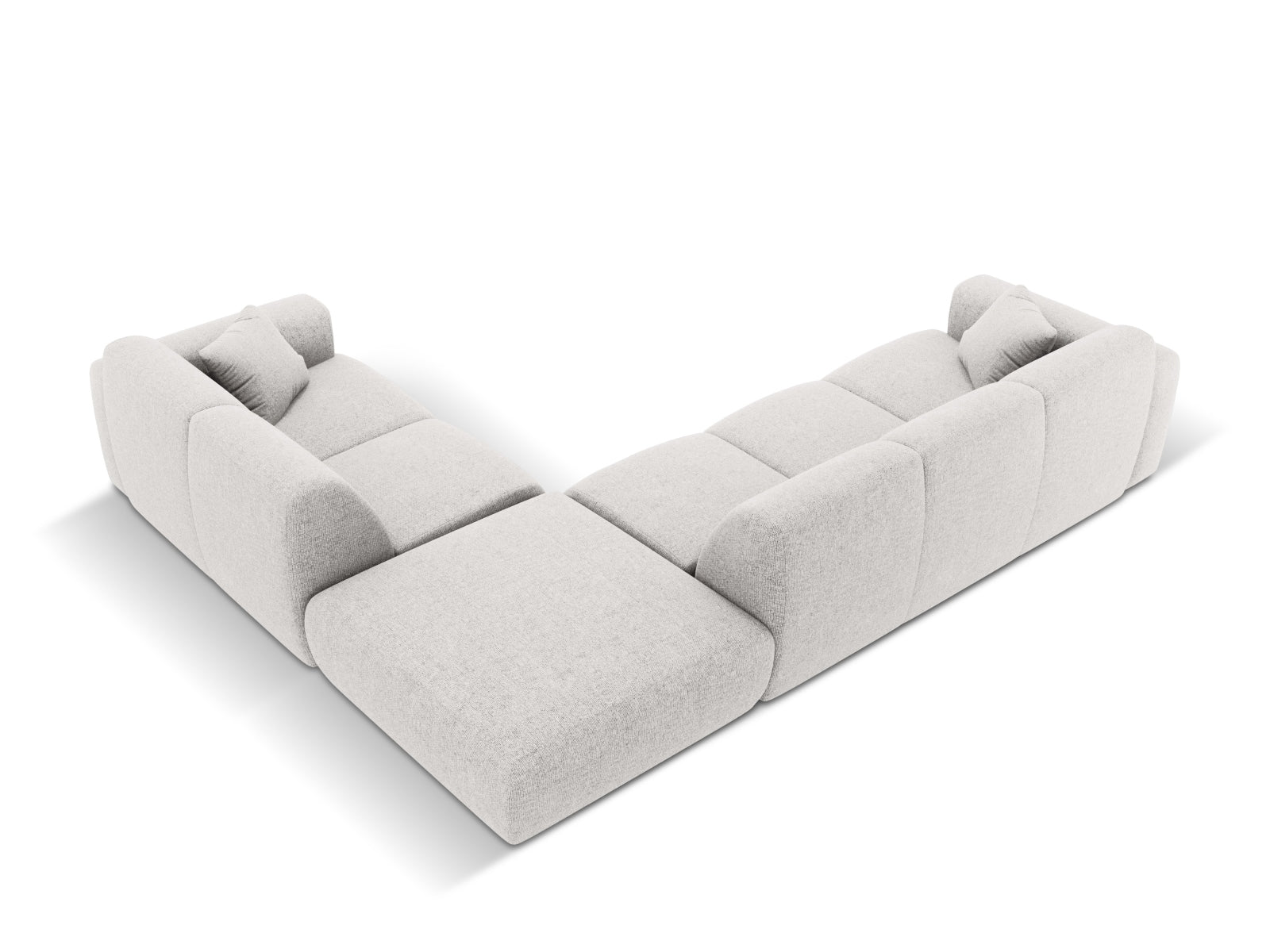 Nolio Ecksofa rechts 4 Sitzer 250cm in Light Grey präsentiert im Onlineshop von KAQTU Design AG. Ecksofa rechts ist von Cosmopolitan Design
