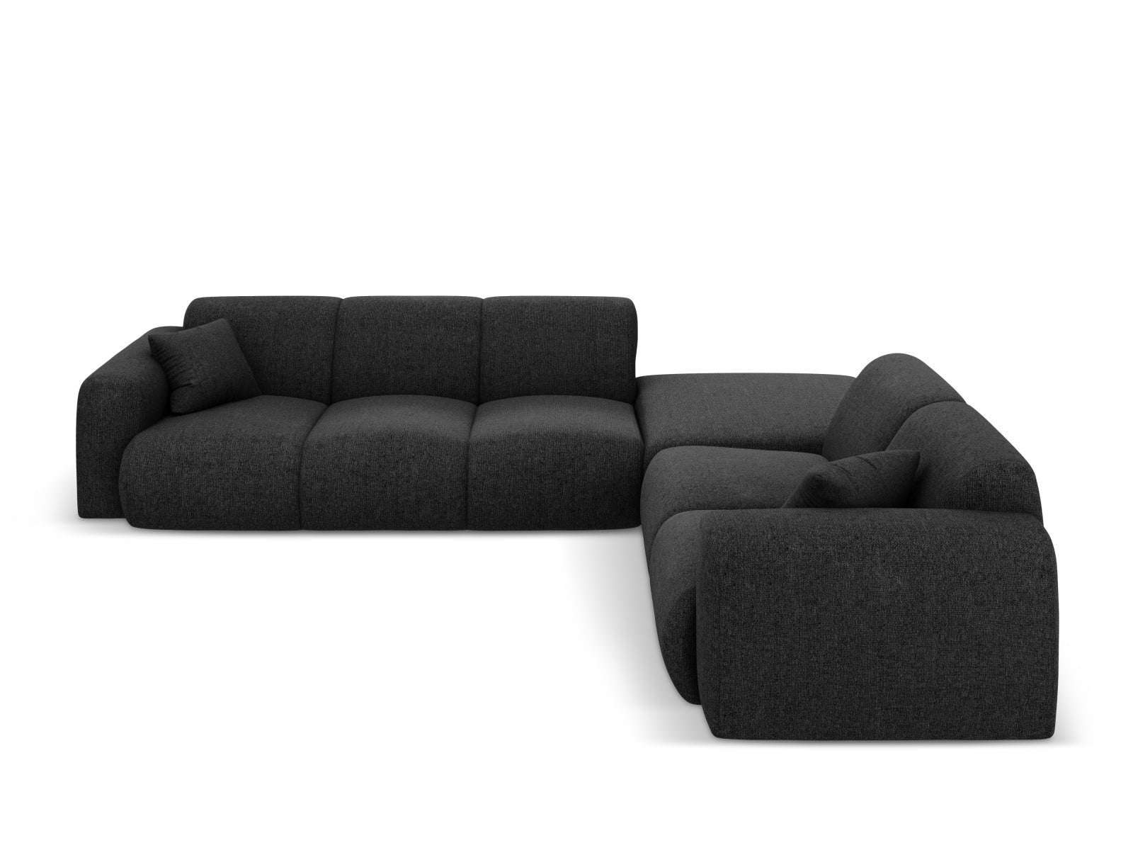 Nolio Ecksofa rechts 4 Sitzer 250cm in Black präsentiert im Onlineshop von KAQTU Design AG. Ecksofa rechts ist von Cosmopolitan Design