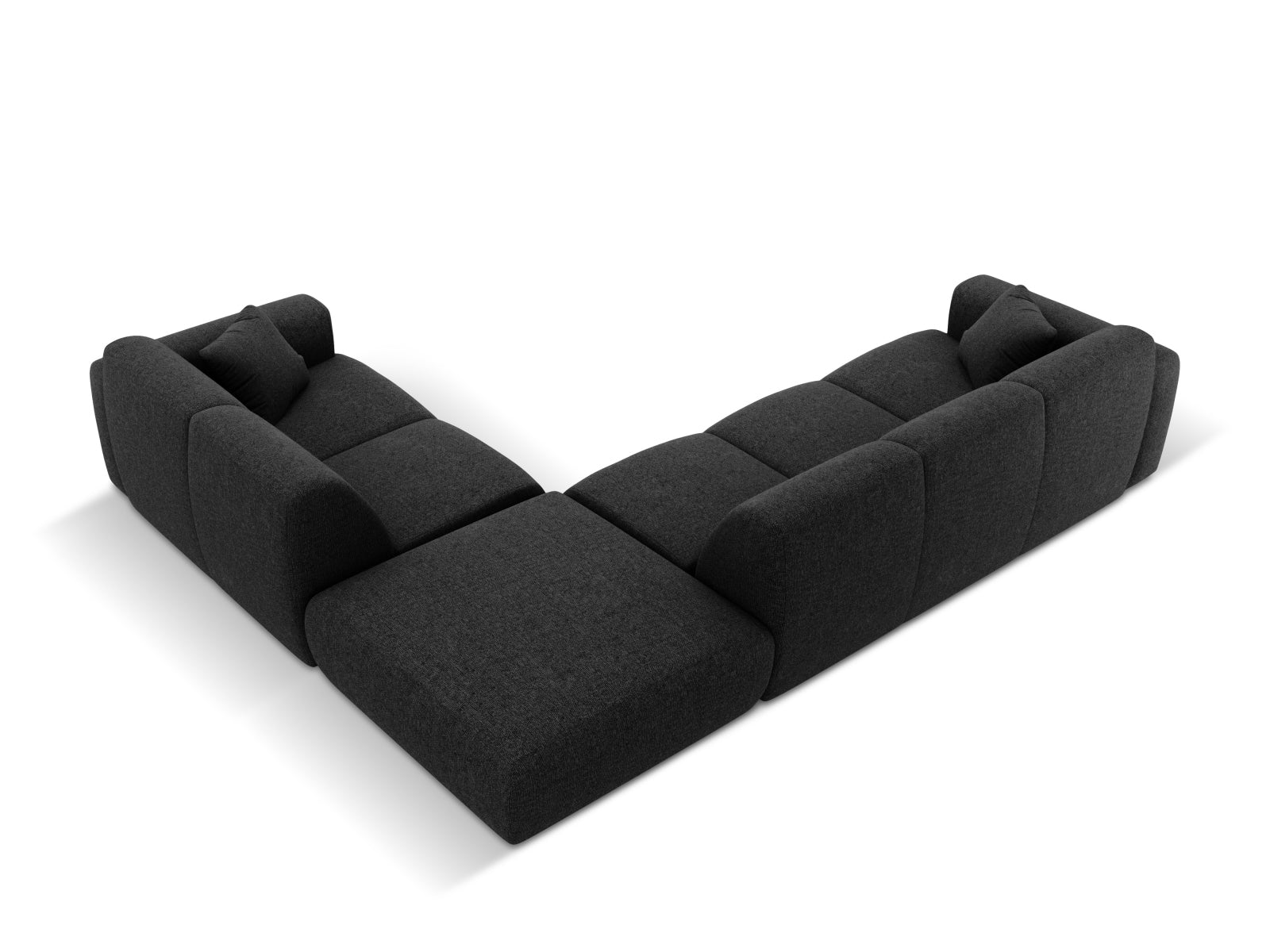 Nolio Ecksofa rechts 4 Sitzer 250cm in Black präsentiert im Onlineshop von KAQTU Design AG. Ecksofa rechts ist von Cosmopolitan Design