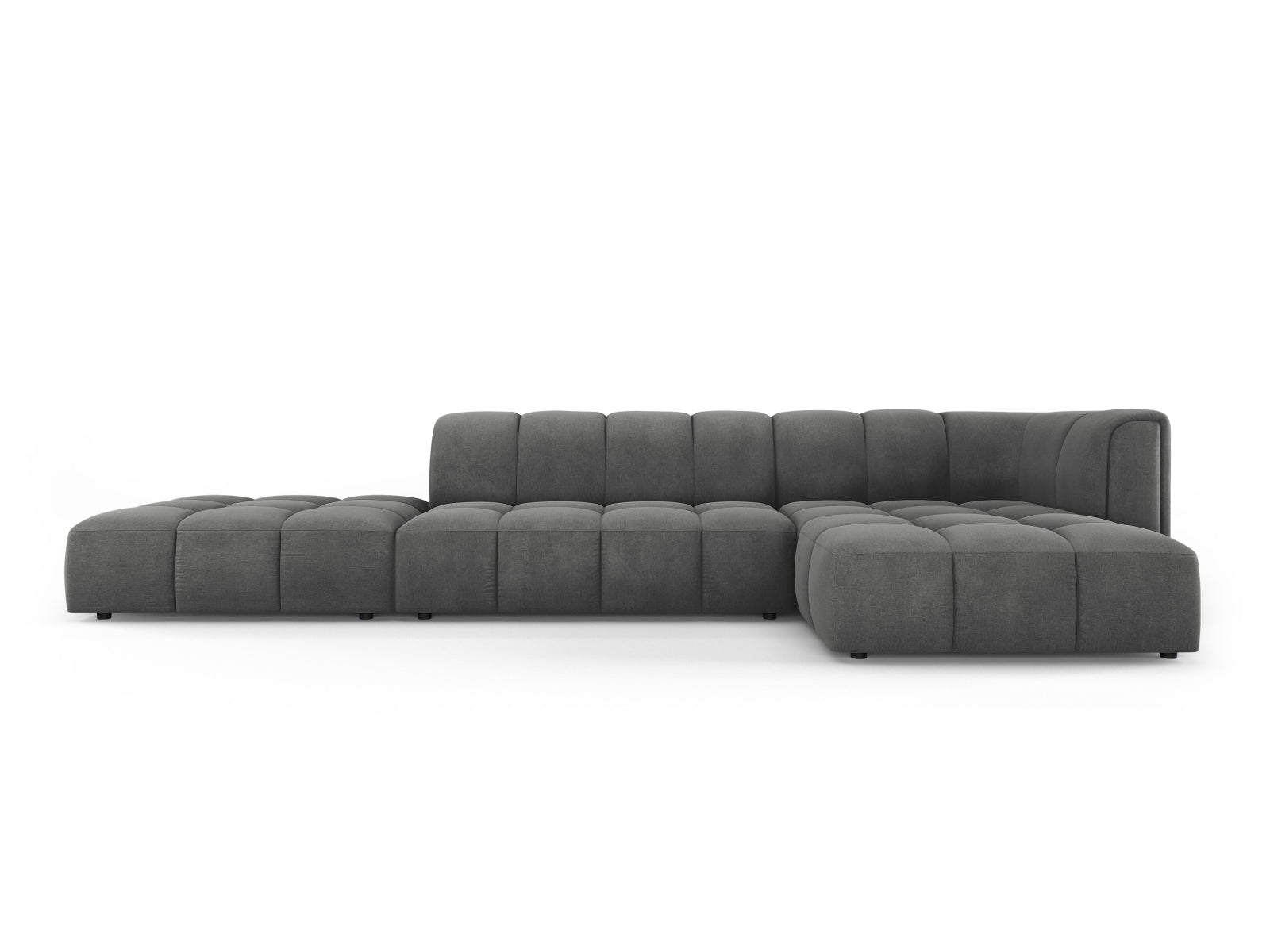 5-Sitzer Ecksofa rechts Moritz in Dark Grey-Rebel präsentiert im Onlineshop von KAQTU Design AG. Ecksofa rechts ist von Cosmopolitan Design