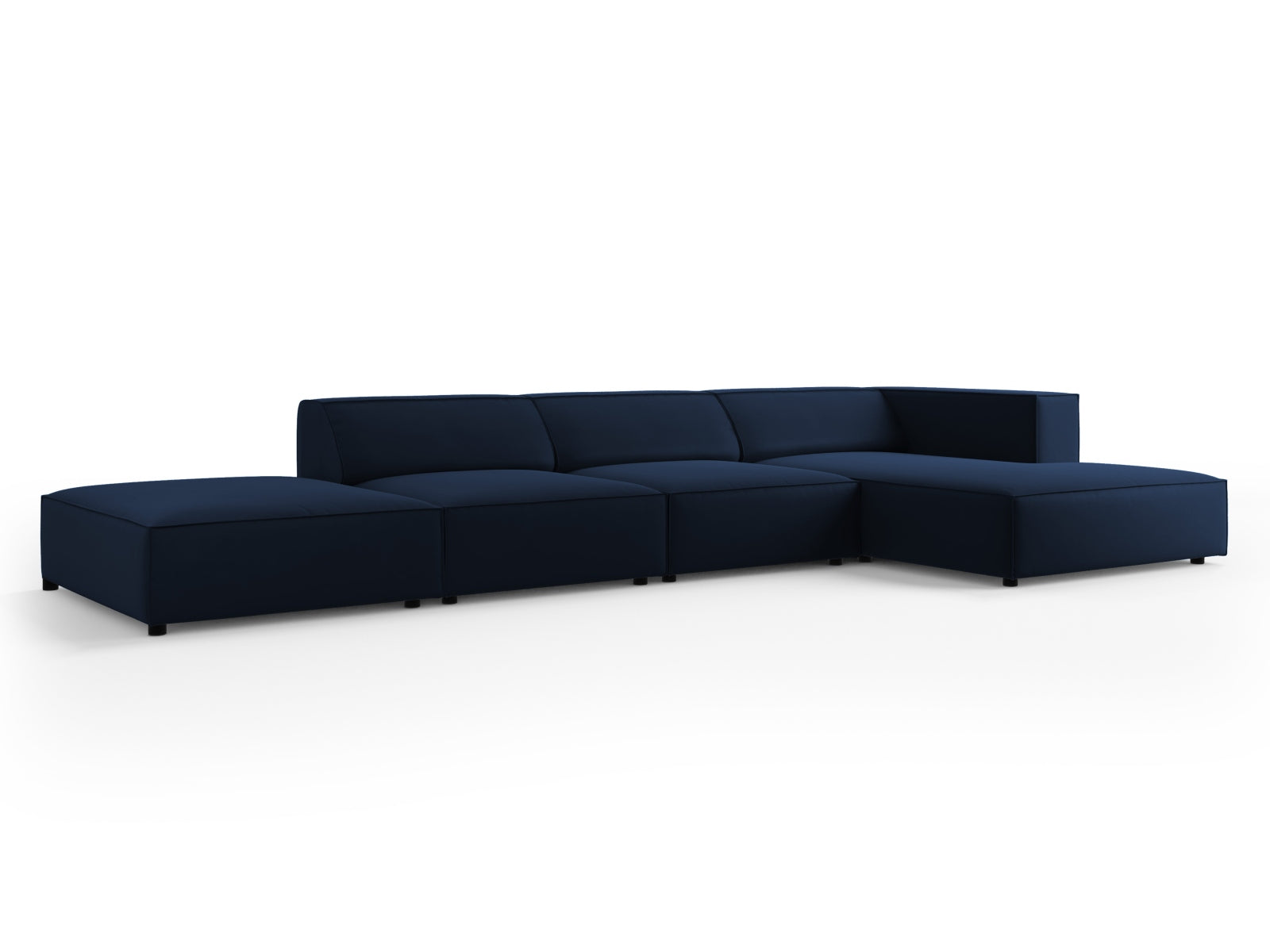 Arendal Velour Ecksofa rechts 5 Sitzer in Royal Blue präsentiert im Onlineshop von KAQTU Design AG. Ecksofa rechts ist von Cosmopolitan Design