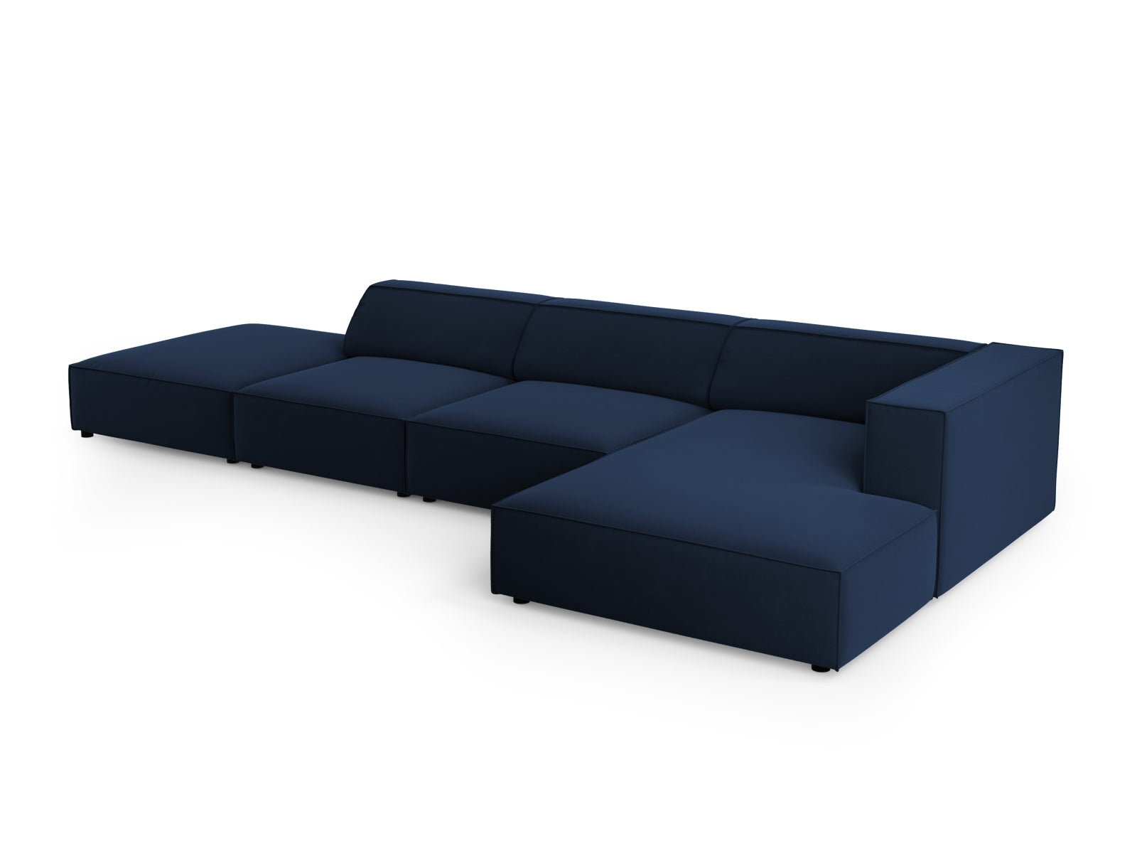 Arendal Velour Ecksofa rechts 5 Sitzer in Royal Blue präsentiert im Onlineshop von KAQTU Design AG. Ecksofa rechts ist von Cosmopolitan Design