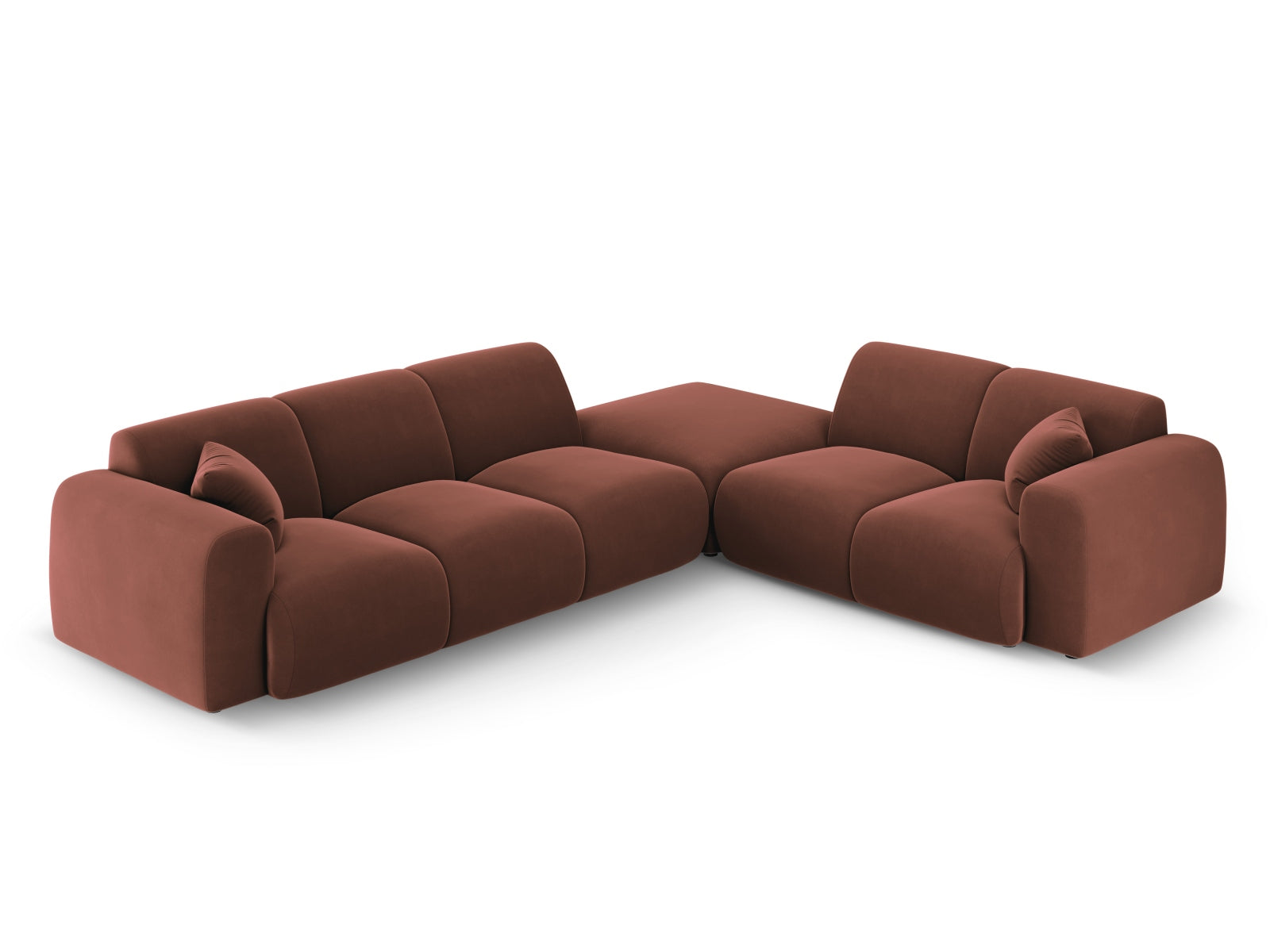 Nolio Velour Ecksofa rechts 4 Sitzer 250cm in Cuoio-Casino präsentiert im Onlineshop von KAQTU Design AG. Ecksofa rechts ist von Cosmopolitan Design