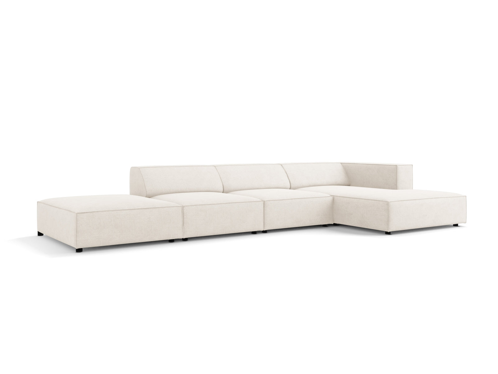 Arendal Ecksofa rechts 5 Sitzer in Ivory präsentiert im Onlineshop von KAQTU Design AG. Ecksofa rechts ist von Cosmopolitan Design