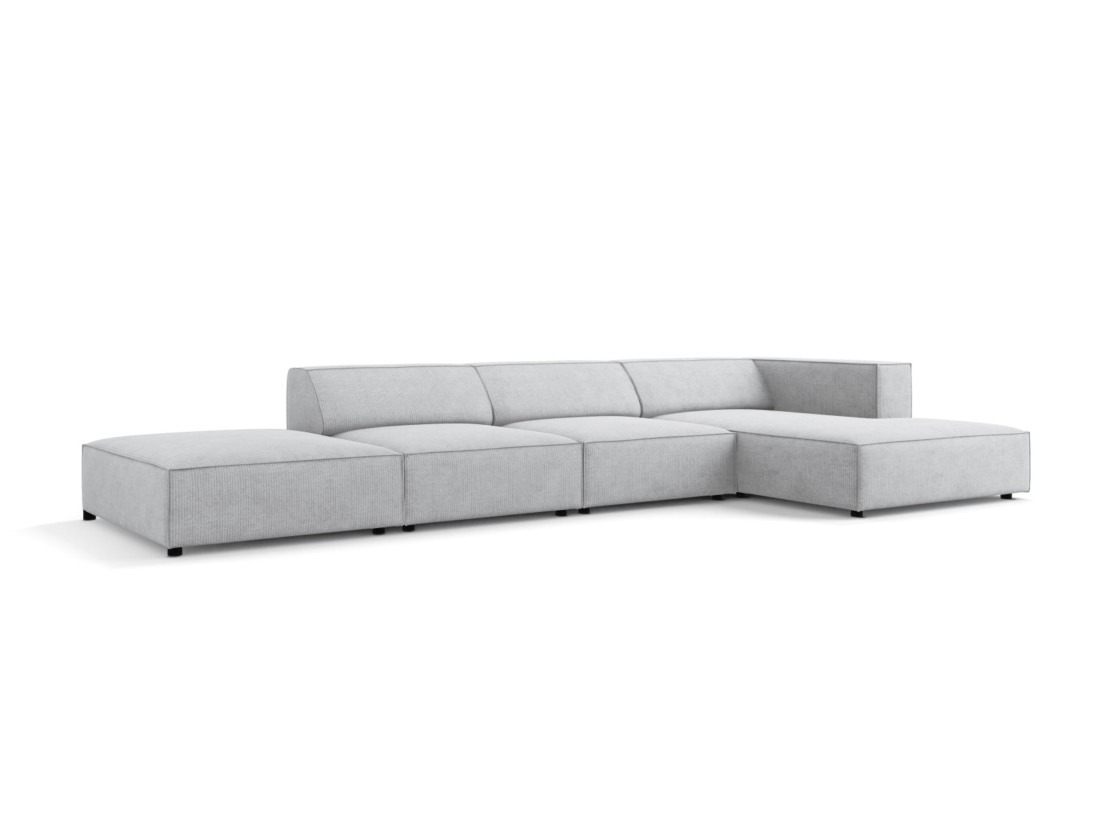 Arendal Ecksofa rechts 5 Sitzer in Light Grey präsentiert im Onlineshop von KAQTU Design AG. Ecksofa rechts ist von Cosmopolitan Design