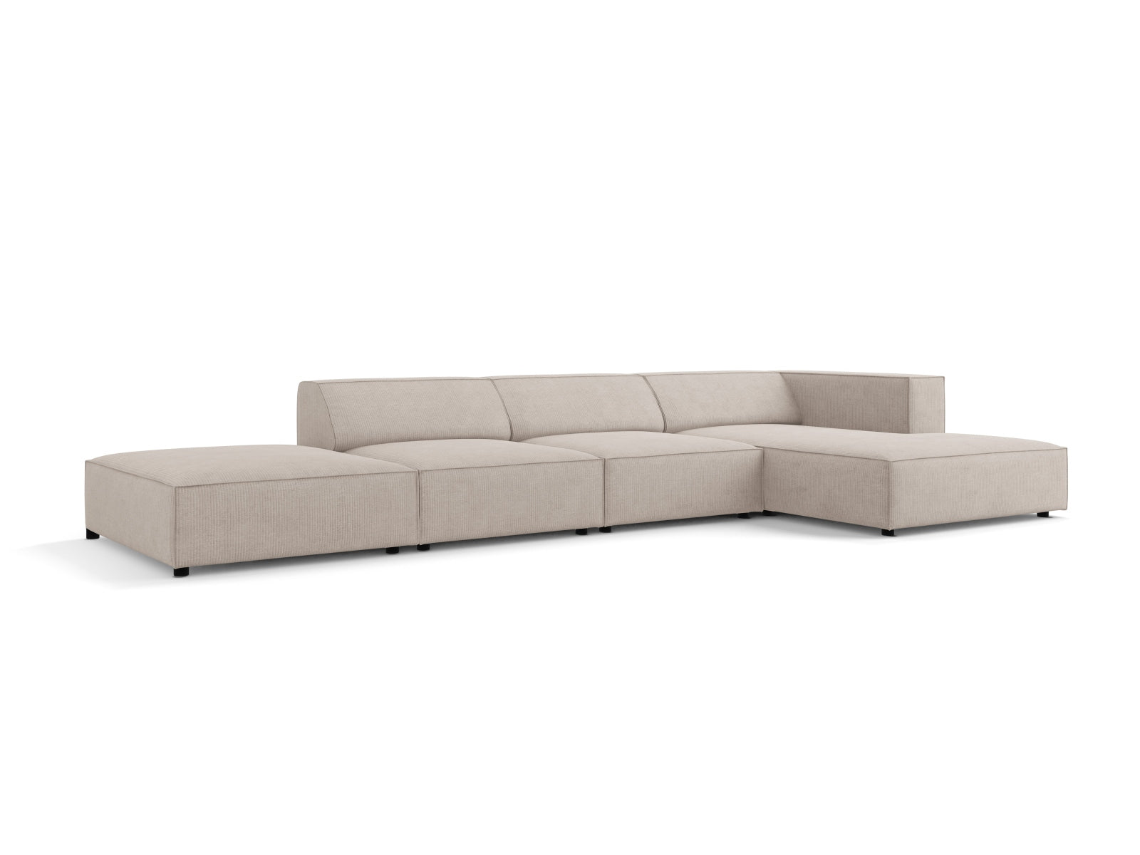 Arendal Ecksofa rechts 5 Sitzer in Dark Beige präsentiert im Onlineshop von KAQTU Design AG. Ecksofa rechts ist von Cosmopolitan Design