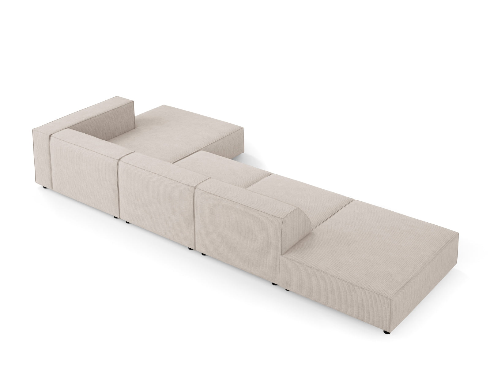Arendal Ecksofa rechts 5 Sitzer in Dark Beige präsentiert im Onlineshop von KAQTU Design AG. Ecksofa rechts ist von Cosmopolitan Design