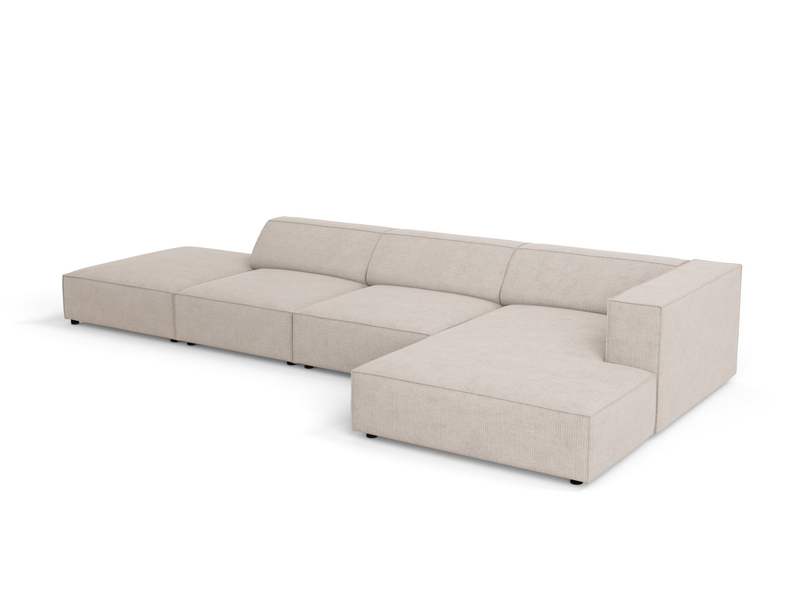 Arendal Ecksofa rechts 5 Sitzer in Dark Beige präsentiert im Onlineshop von KAQTU Design AG. Ecksofa rechts ist von Cosmopolitan Design