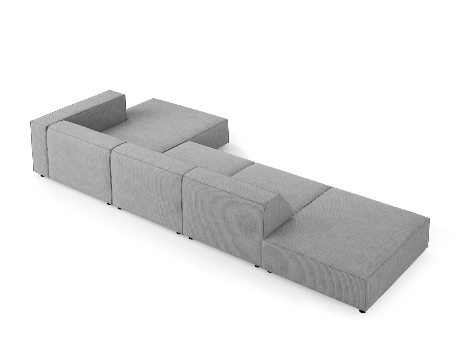 Arendal Ecksofa rechts 5 Sitzer in Dark Grey präsentiert im Onlineshop von KAQTU Design AG. Ecksofa rechts ist von Cosmopolitan Design