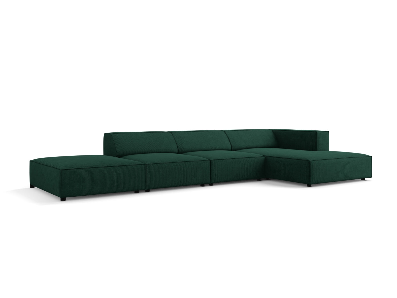 Arendal Ecksofa rechts 5 Sitzer in Bottle Green präsentiert im Onlineshop von KAQTU Design AG. Ecksofa rechts ist von Cosmopolitan Design