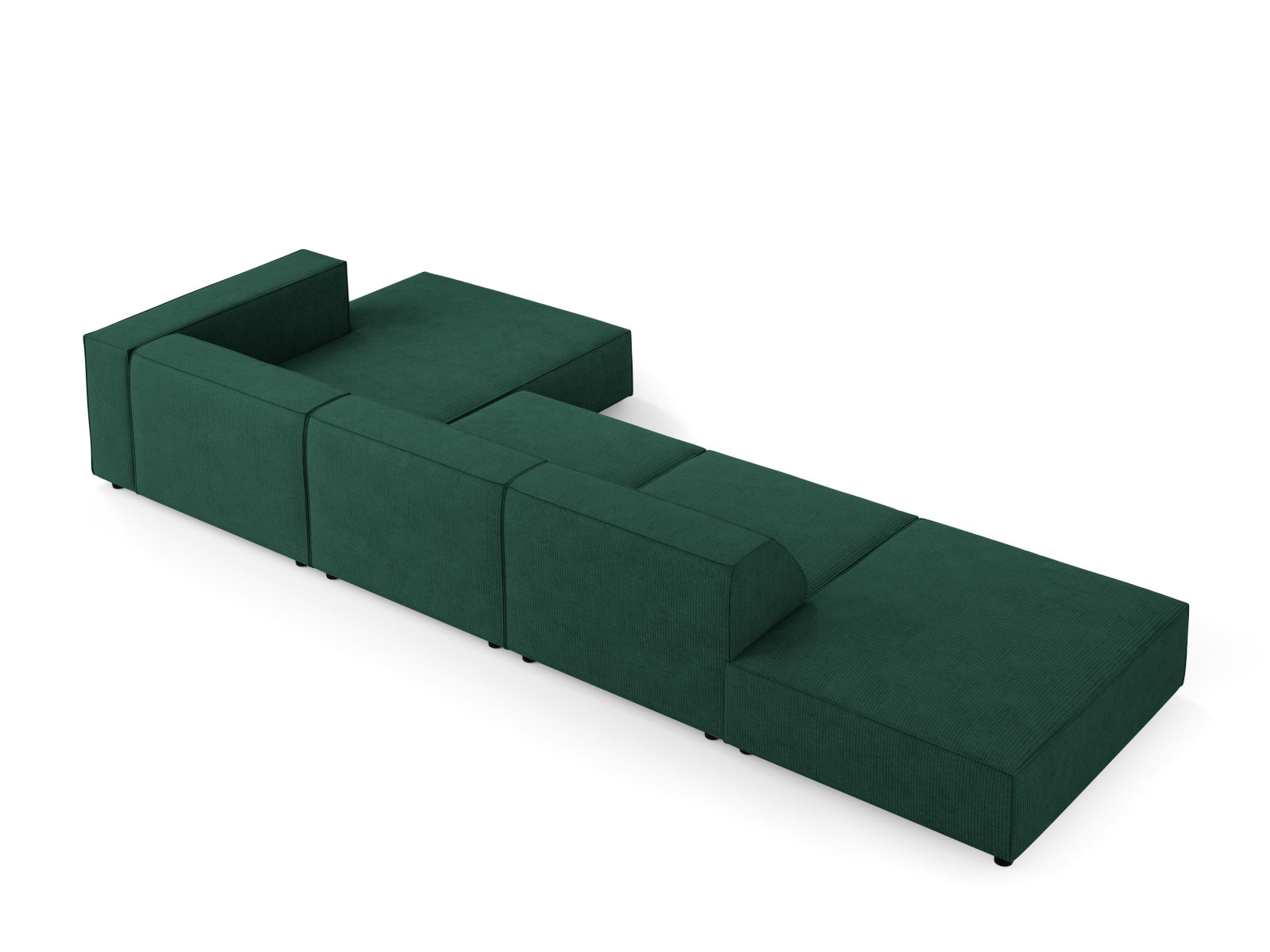 Arendal Ecksofa rechts 5 Sitzer in Bottle Green präsentiert im Onlineshop von KAQTU Design AG. Ecksofa rechts ist von Cosmopolitan Design