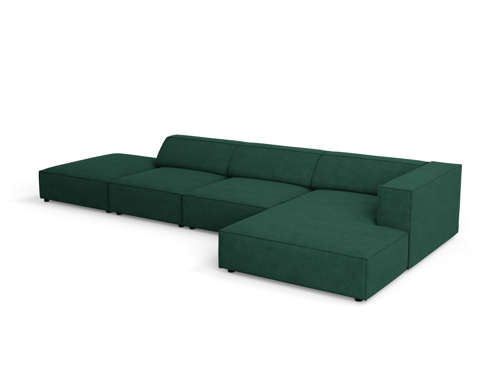 Arendal Ecksofa rechts 5 Sitzer in Bottle Green präsentiert im Onlineshop von KAQTU Design AG. Ecksofa rechts ist von Cosmopolitan Design