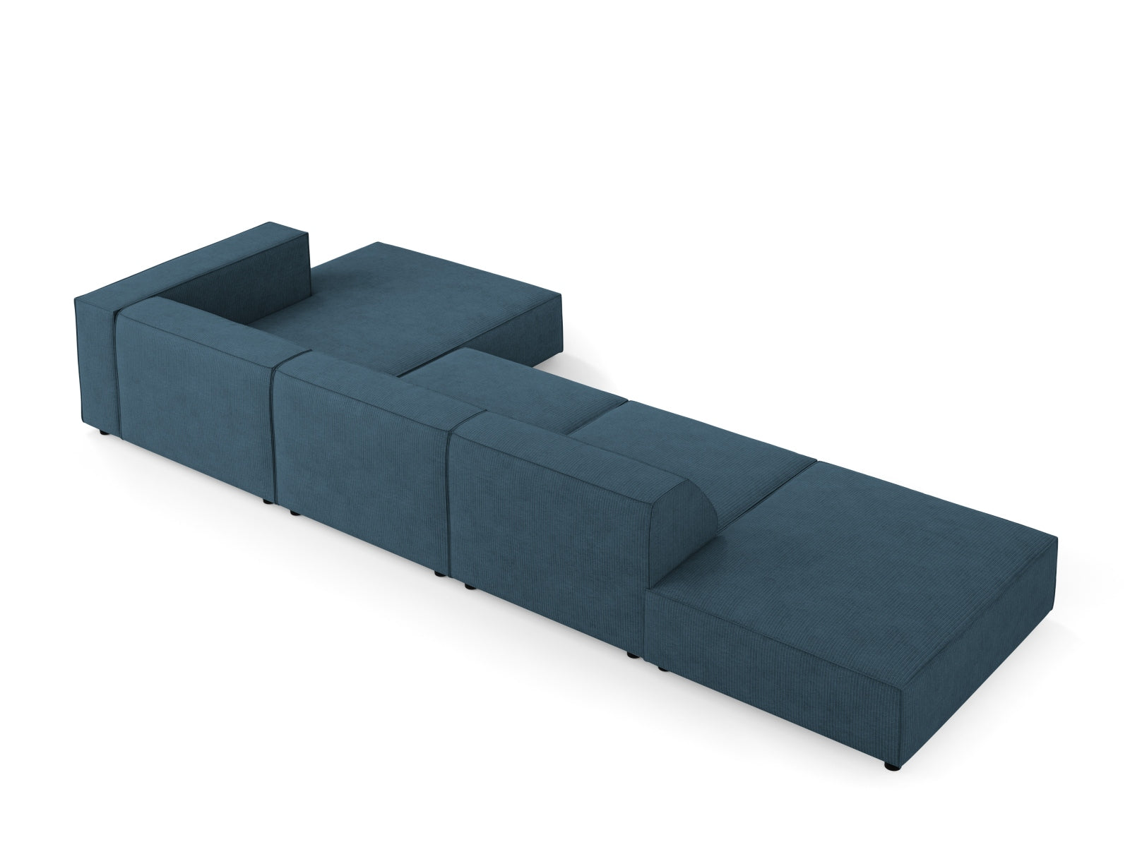 Arendal Ecksofa rechts 5 Sitzer in Navy Blue präsentiert im Onlineshop von KAQTU Design AG. Ecksofa rechts ist von Cosmopolitan Design