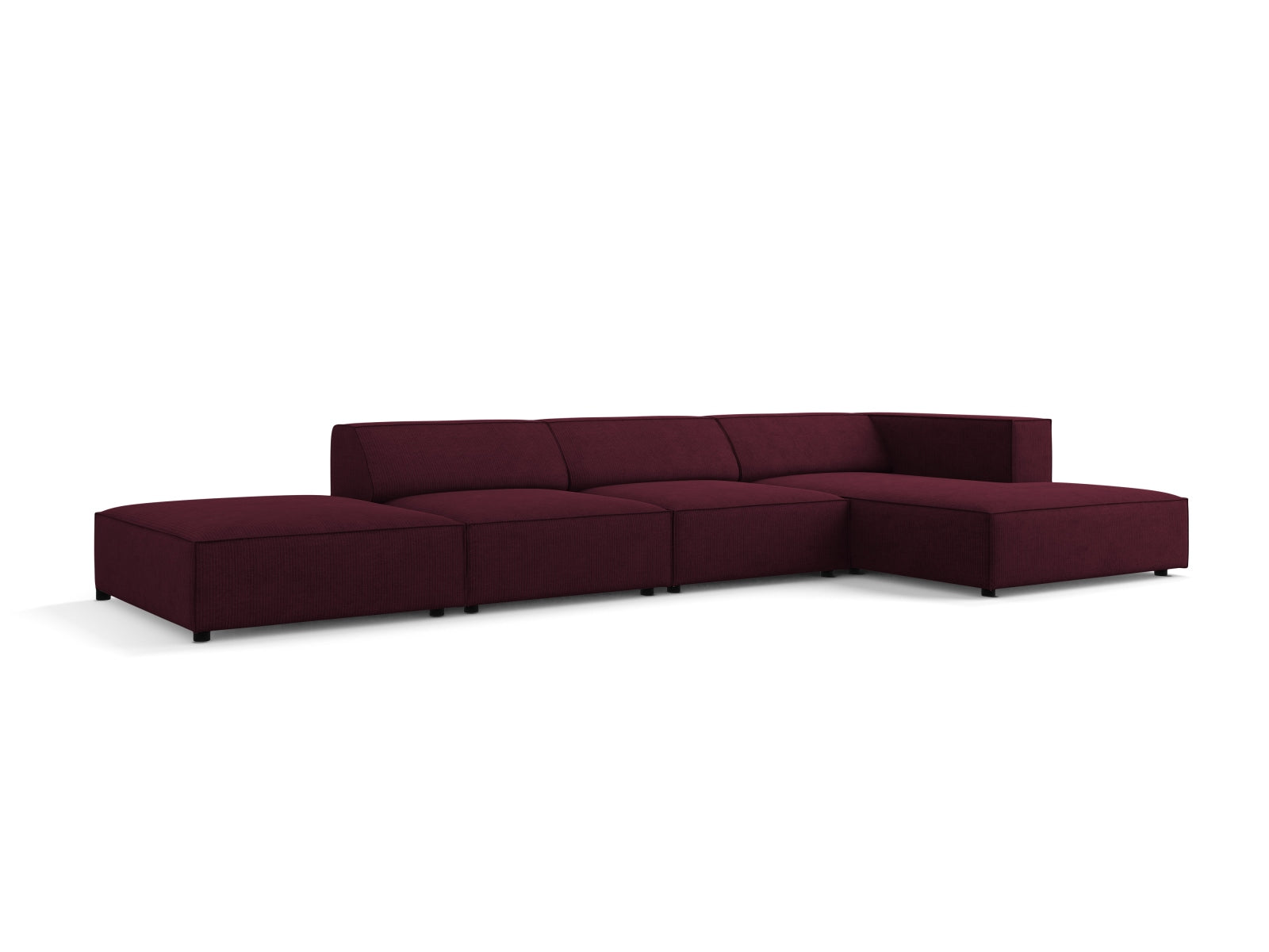 Arendal Ecksofa rechts 5 Sitzer in Ruby präsentiert im Onlineshop von KAQTU Design AG. Ecksofa rechts ist von Cosmopolitan Design