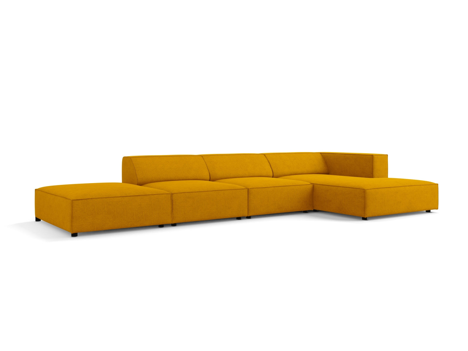 Arendal Ecksofa rechts 5 Sitzer in Mustard präsentiert im Onlineshop von KAQTU Design AG. Ecksofa rechts ist von Cosmopolitan Design