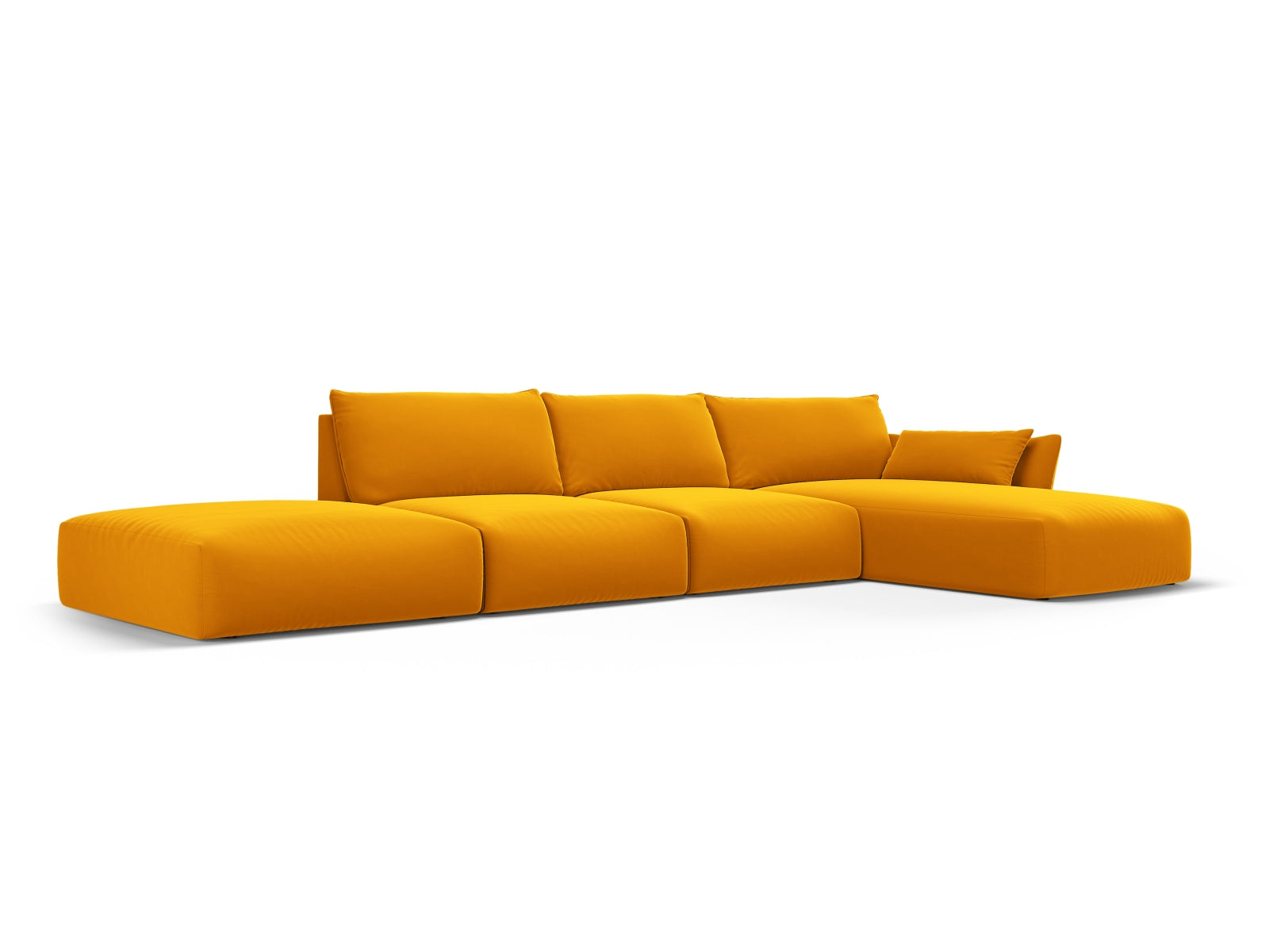 Elegantes 5-Sitzer Ecksofa rechts Matera in modernem Design, ideal für stilvolle Wohnräume, präsentiert von Cosmopolitan Design.
