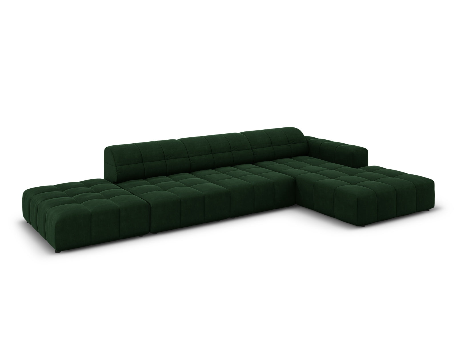 Chicago Velour Ecksofa rechts 5 Sitzer 166cm in Bottle Green präsentiert im Onlineshop von KAQTU Design AG. Ecksofa rechts ist von Cosmopolitan Design
