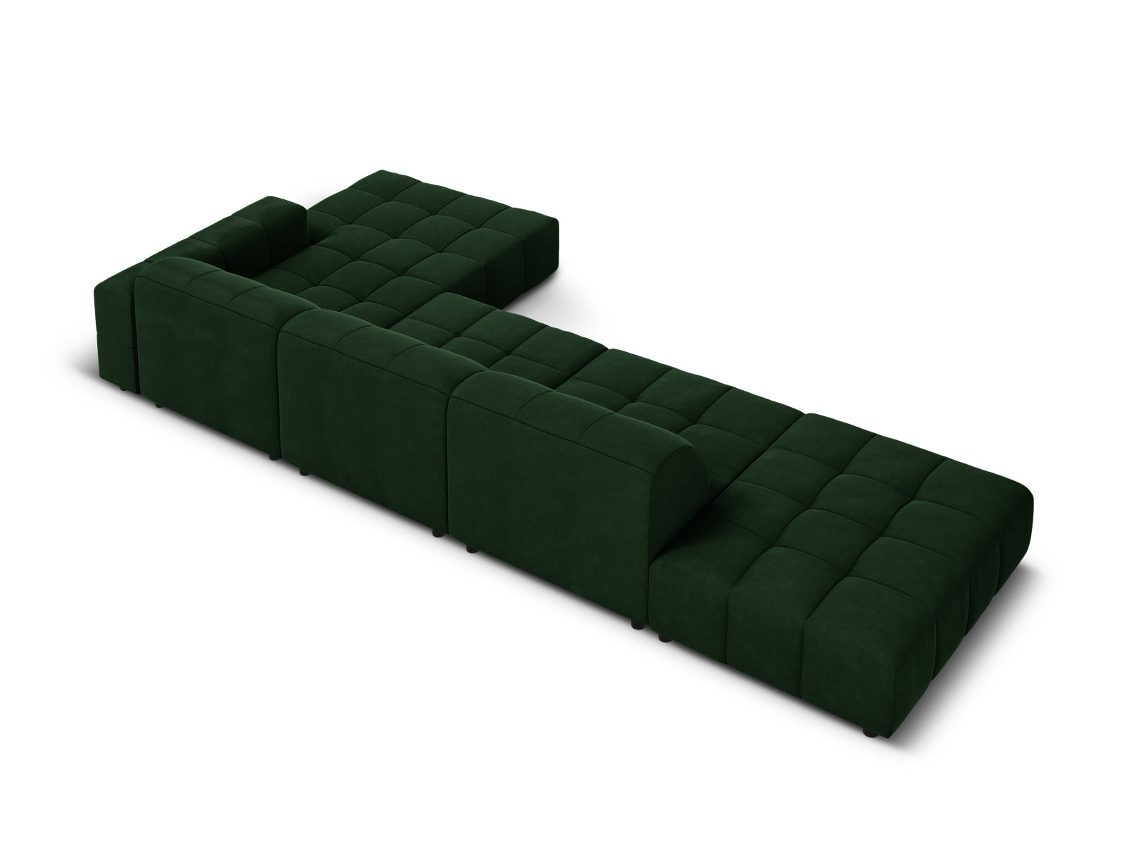 Chicago Velour Ecksofa rechts 5 Sitzer 166cm in Bottle Green präsentiert im Onlineshop von KAQTU Design AG. Ecksofa rechts ist von Cosmopolitan Design